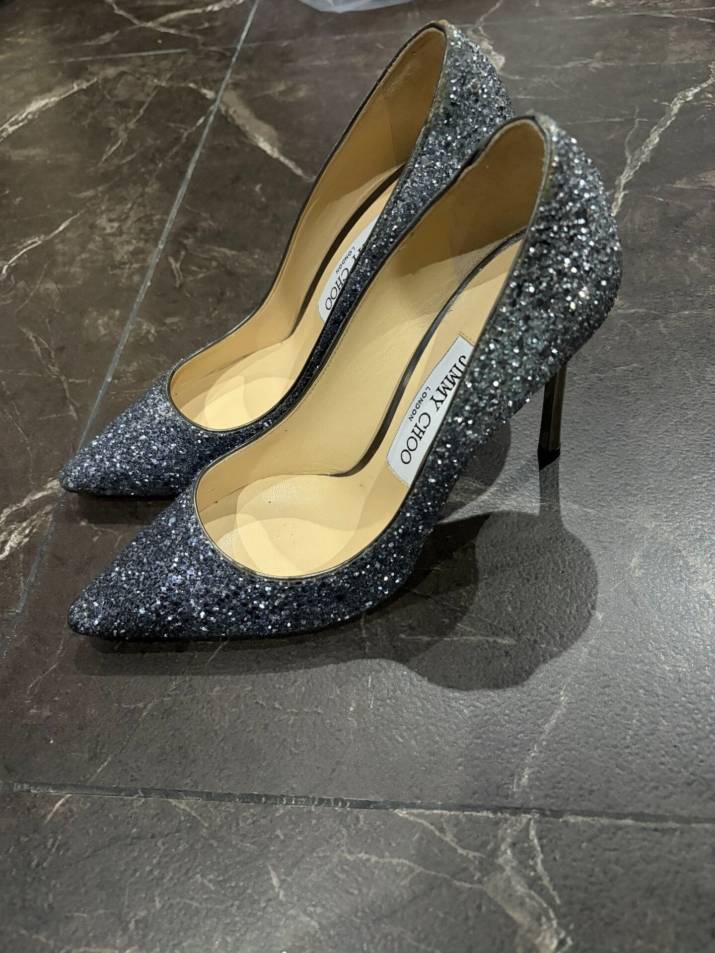 Jimmy Choo Romy Women's Silver Heels