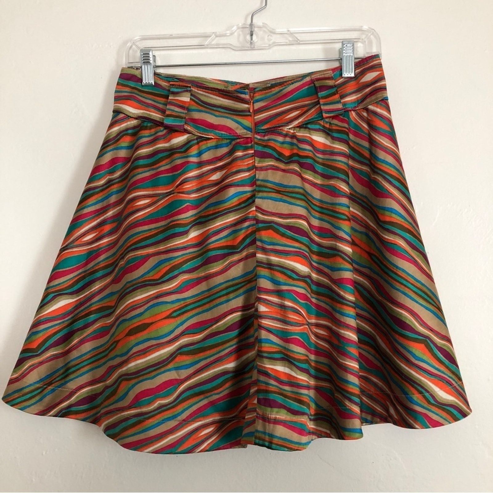 Other Retro Rainbow Multicolor Stripe Colorful Skater Mini Skirt Size 30" / US 8 / IT 44 - 6 Thumbnail