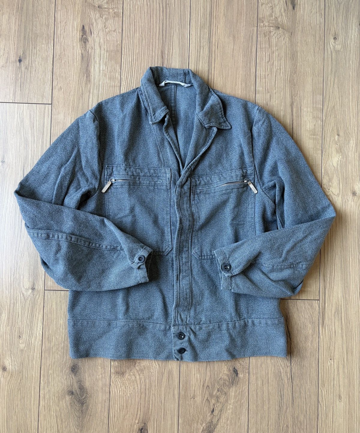 Le Laboureur Vintage German Salt & Pepper Work Military Blouson Jacket Size US S / EU 44-46 / 1 - 2 Thumbnail