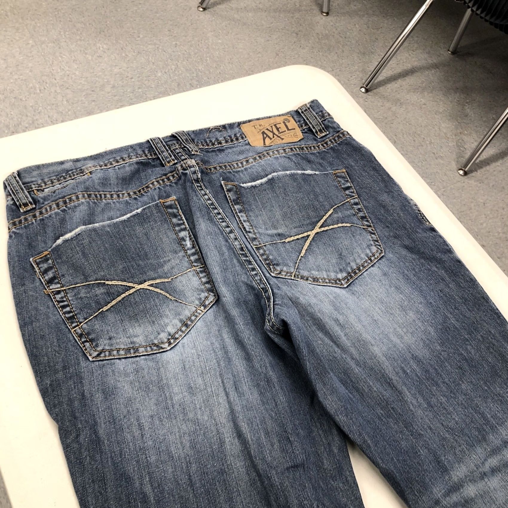 Denime Axel Mens Griswold Slim Straight Leg Denim Jeans Med Wash Size 36x31 Size US 36 / EU 52 - 7 Thumbnail