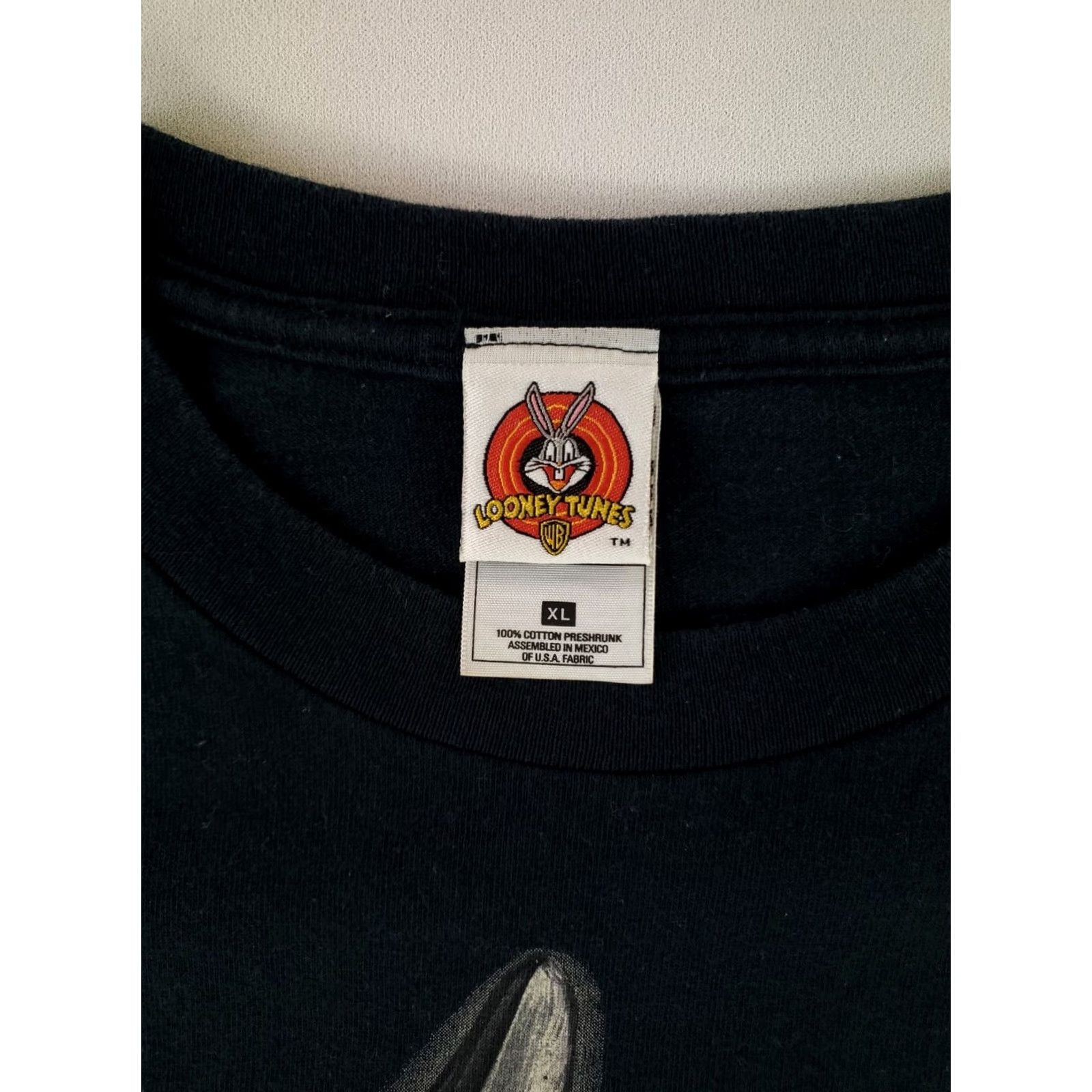 Vintage Looney Tunes T Shirt Wile E Coyote Bonafide Hustla Black Short Sleeve Mens XL Size US XL / EU 56 / 4 - 3 Thumbnail
