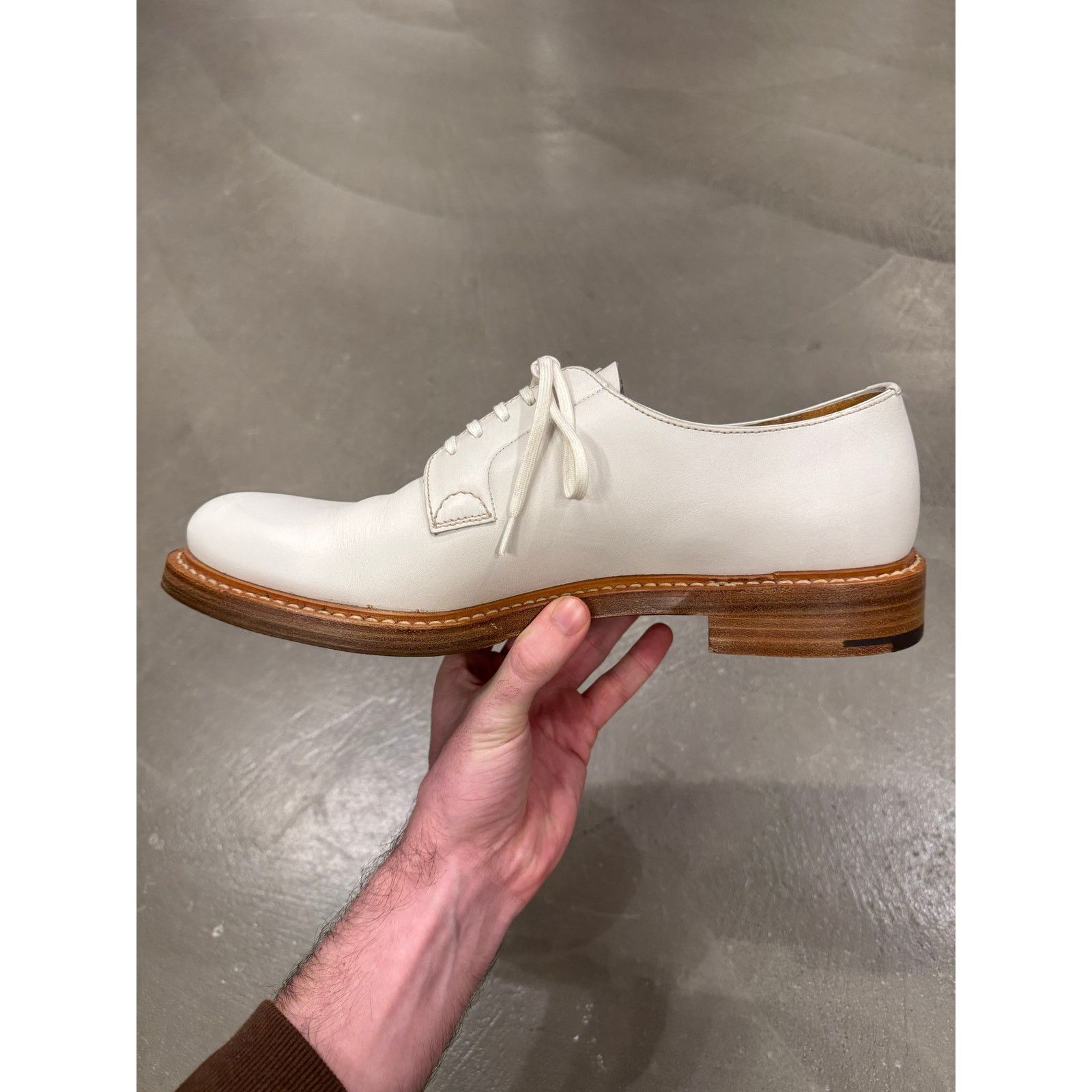 Prada 2000s Prada white leather derby shoes Size US 9 / EU 42 - 4 Thumbnail