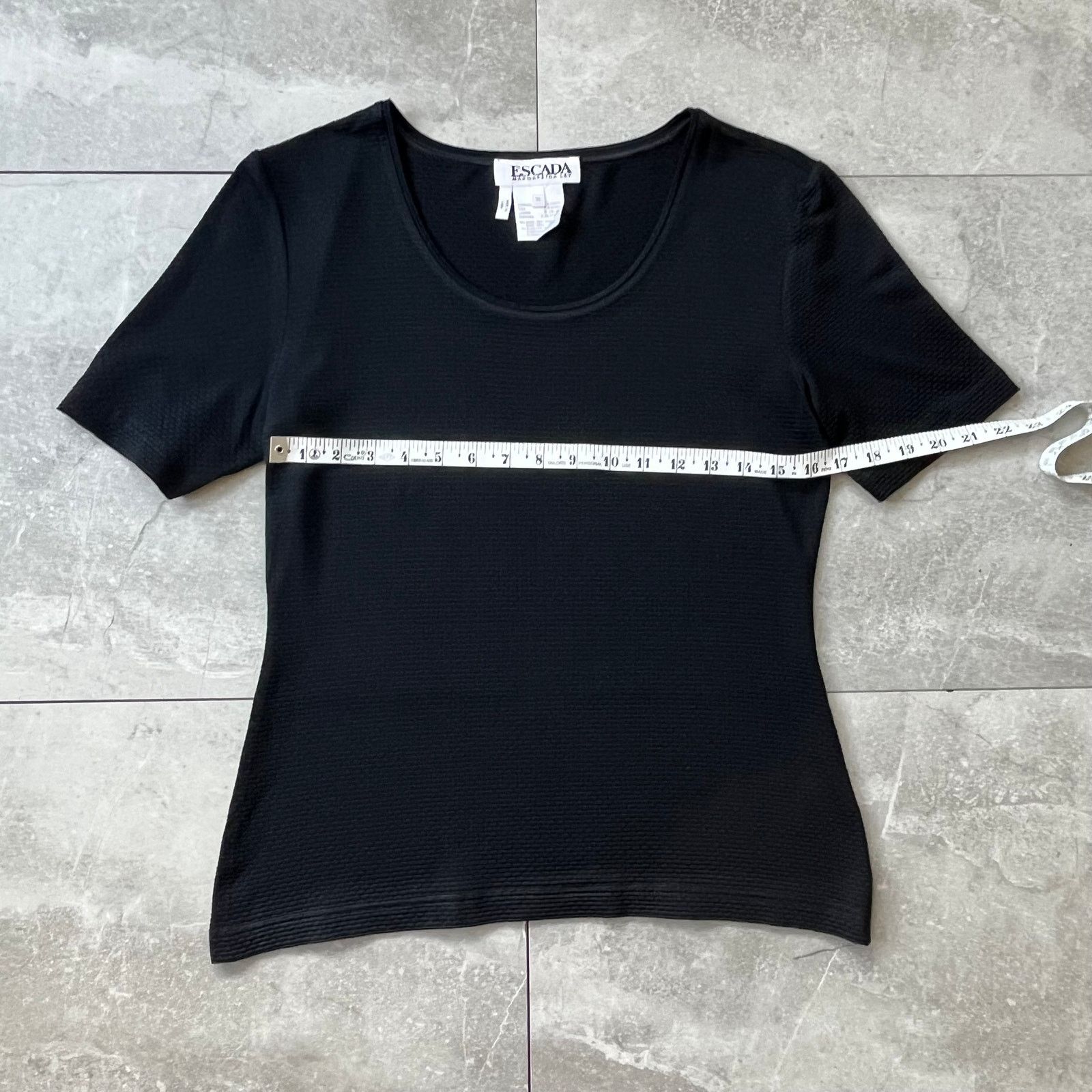 Escada Escada Margaretha Ley Black Silk Blend Top – Size 38 Size S / US 4 / IT 40 - 2 Thumbnail
