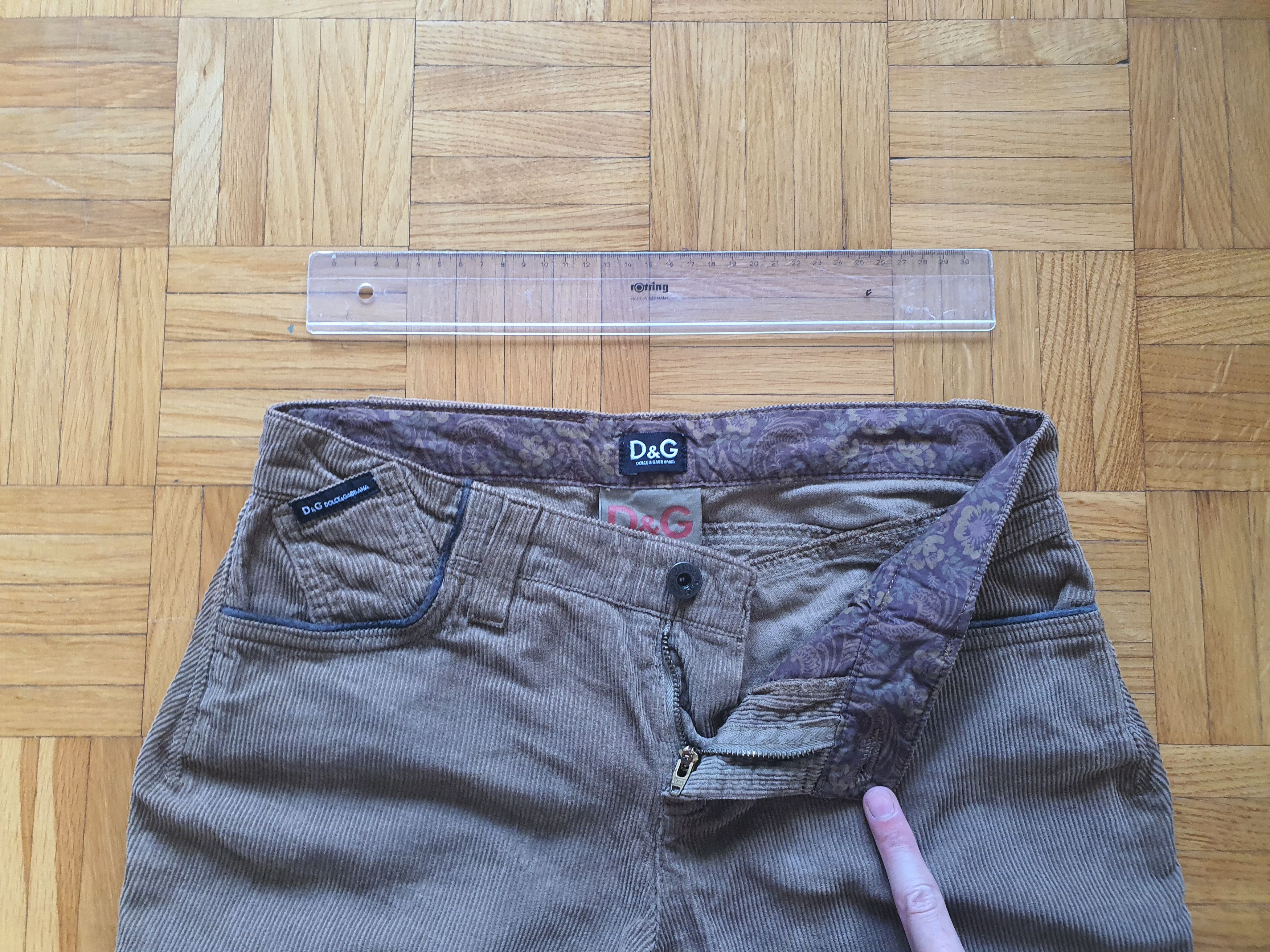 Dolce & Gabbana Corduroy Jeans Pants Trousers - Wonder Woman- Vintage - W27 Size 24" / US 00 / IT 34 - 4 Thumbnail