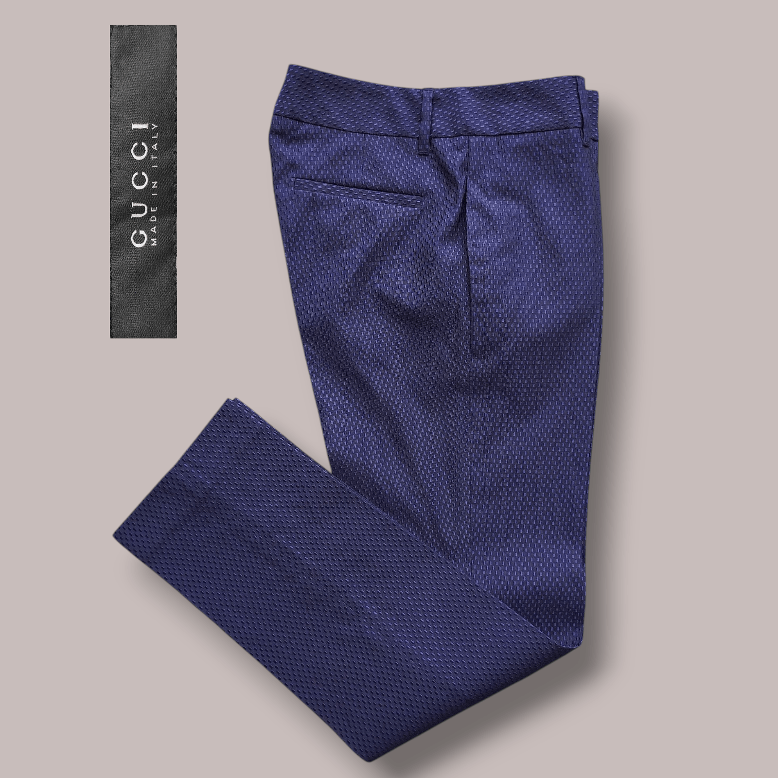Gucci Gucci Dress Pants Jacquard Pockets Wool Silk Blend 2009 Size 26" / US 2 / IT 38 - 1 Thumbnail