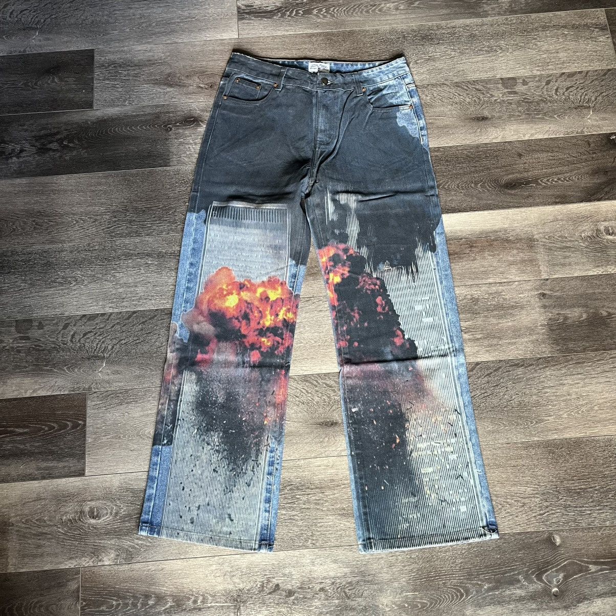 Grimykids Rocket Rese 9/11 Twin Tower Denim Jeans Size 34