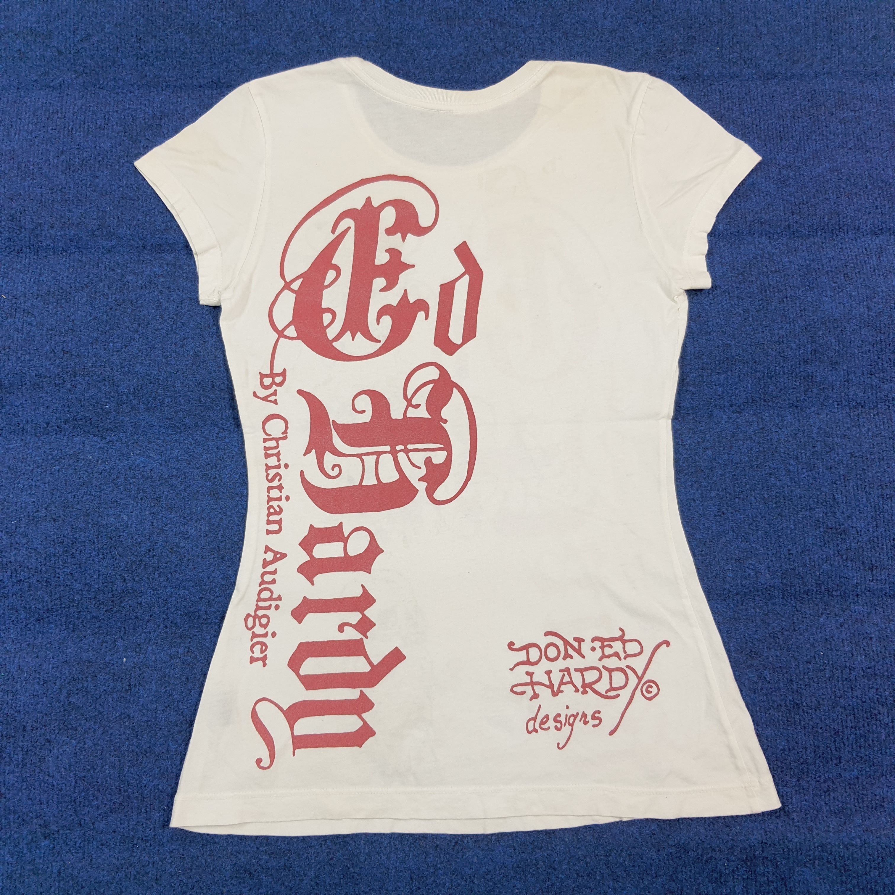 Ed Hardy Vintage 90s Ed Hardy Babydoll Slim Fit T-shirt C301N66 Size S / US 4 / IT 40 - 3 Thumbnail