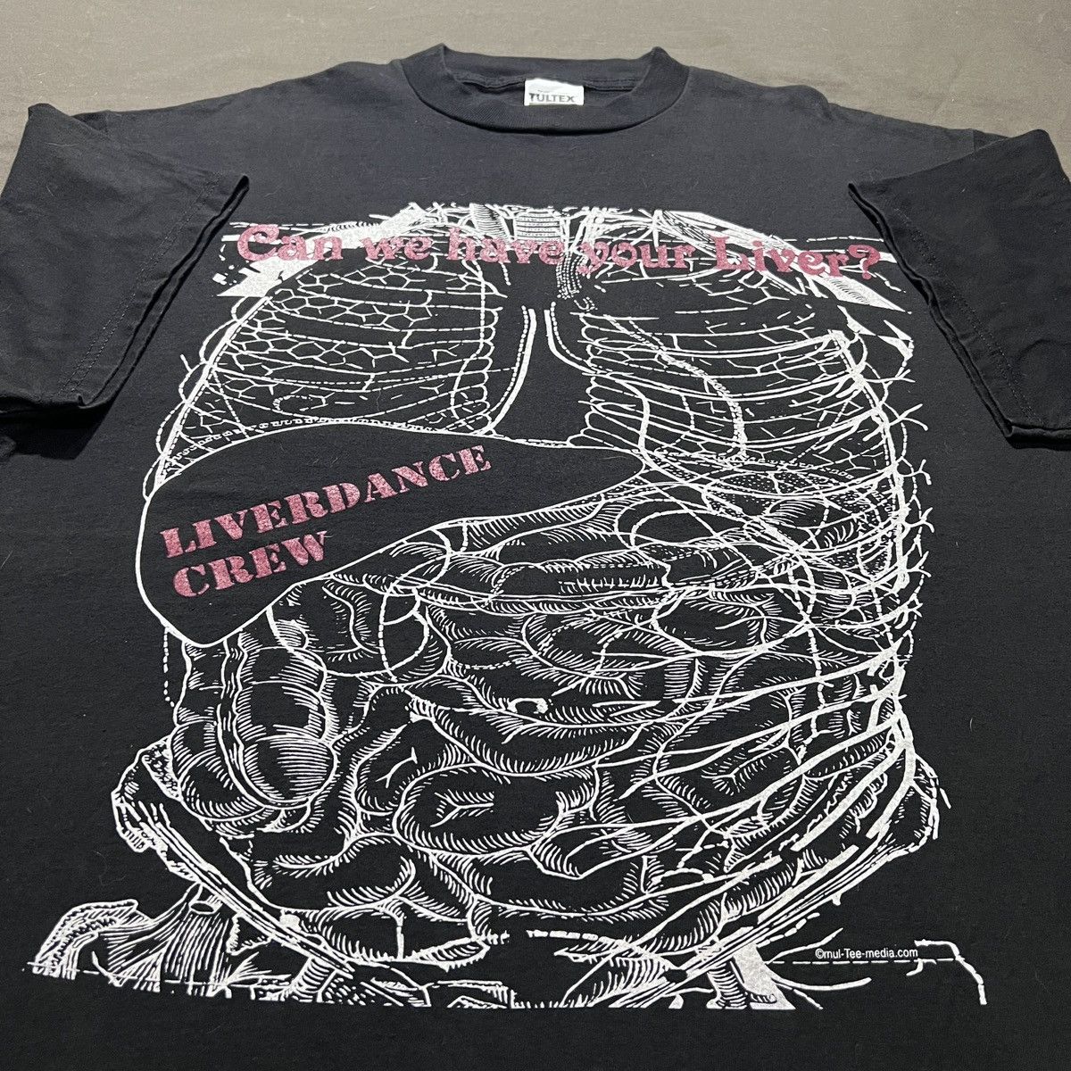 Arts & Science Vintage 90 LIVERDANCE CREW Skeleton Anatomy Graphic Tee XL Size US XL / EU 56 / 4 - 4 Thumbnail