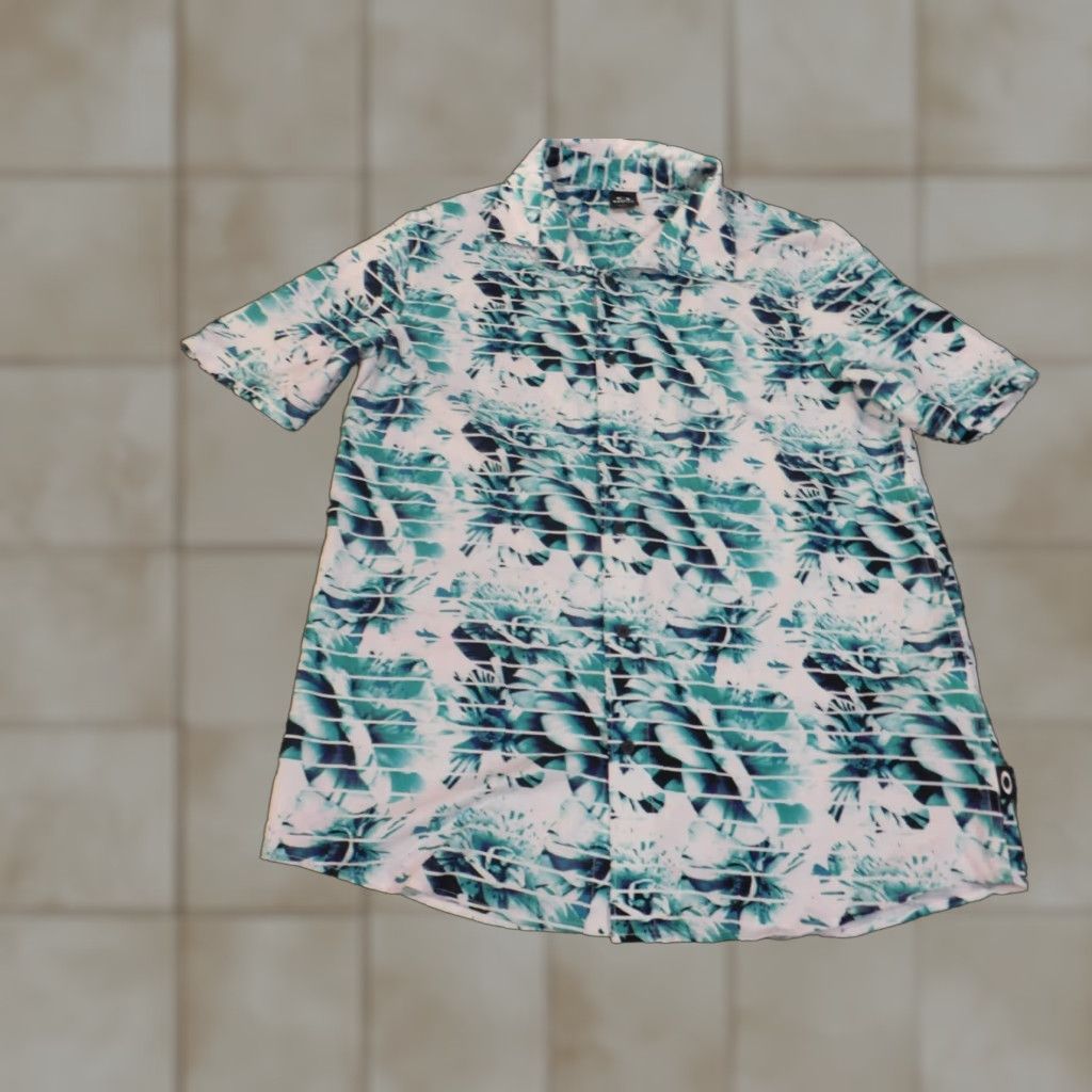 Oakley Oakley Shirt Medium Mens Green Floral Button-Up Polyester Coastal Island Size US M / EU 48-50 / 2 - 1 Thumbnail