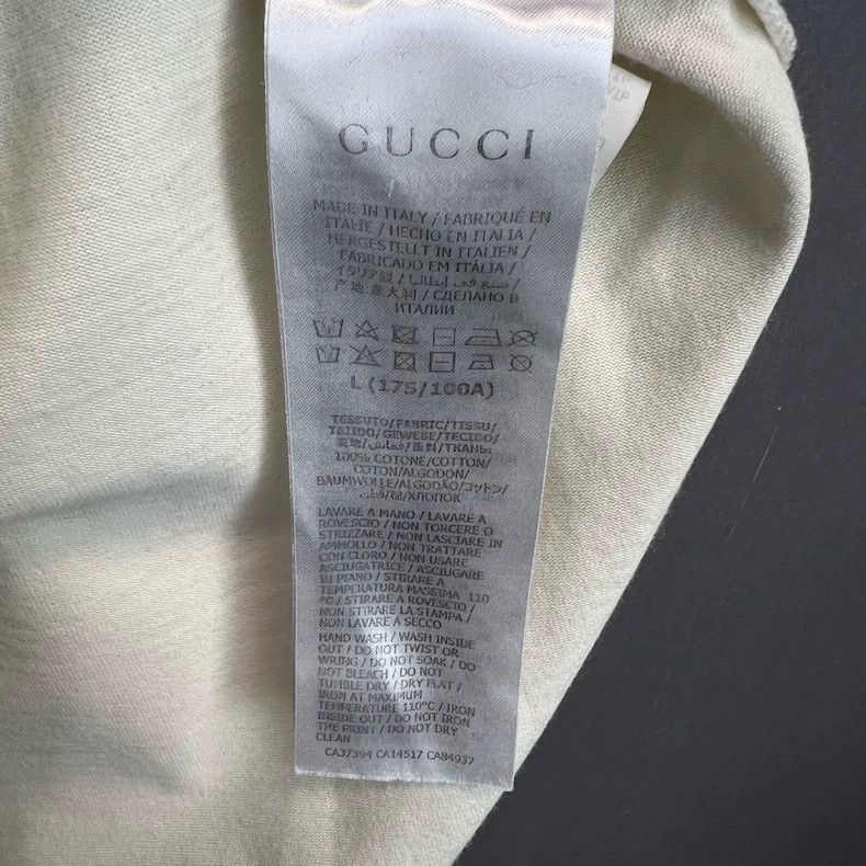 Gucci GucciBeige letter print short-sleeved T-shirt 2503-Nextarro Size US L / EU 52-54 / 3 - 4 Thumbnail