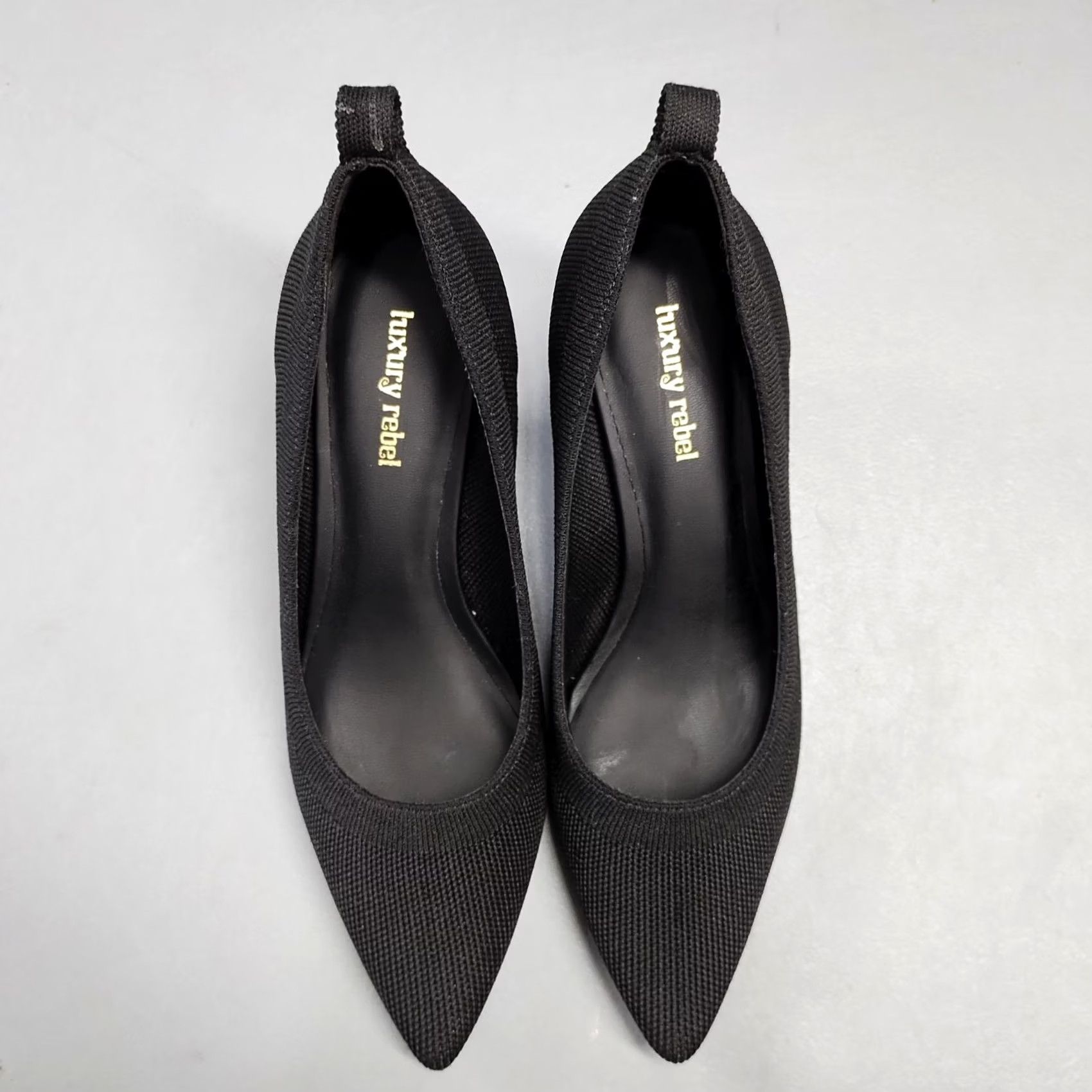 Vintage Luxury Rebel Pump Heels Womens Size 6.5 Black Pointed Toe Slip On Size US 7 / IT 37 - 6 Thumbnail