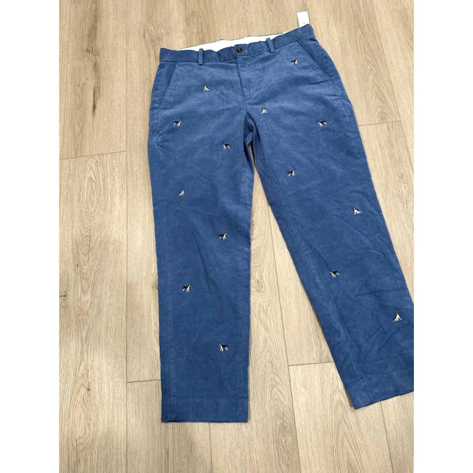 Brooks Brothers Brooks Brothers Pants Mens 36x30 Corduroy Blue Embroidered Dogs Size US 36 / EU 52 - 3 Thumbnail