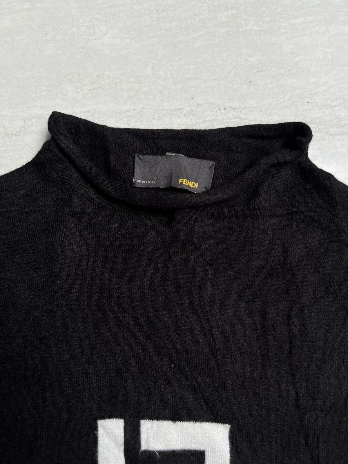Fendi Fendi Black Knit Long Sleeve T-shirt Size US XS / EU 42 / 0 - 5 Thumbnail