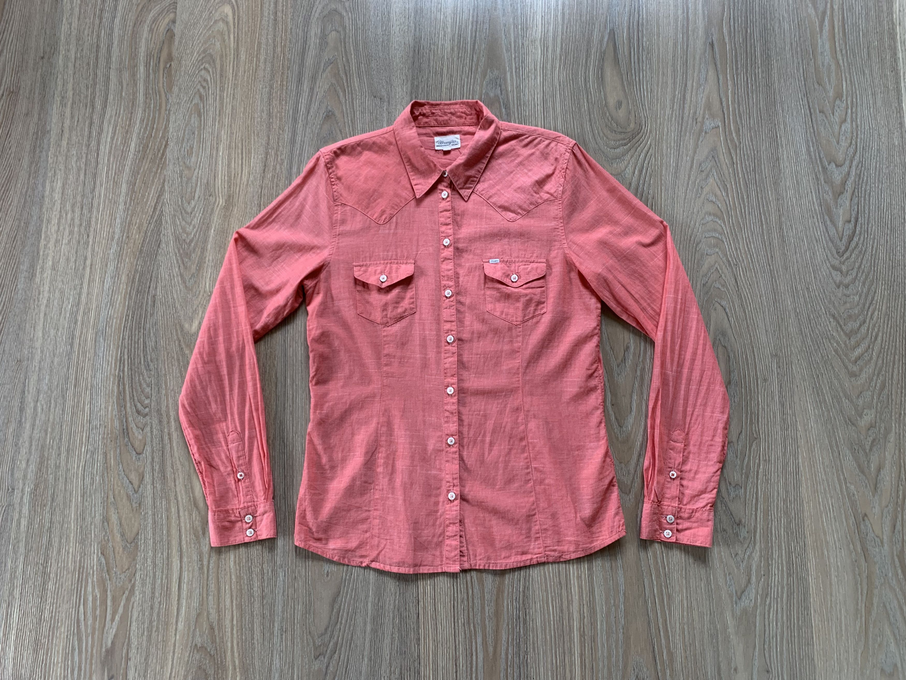 Wrangler Wrangler Coral Cotton Snap Button Western Shirt Size L / US 10 / IT 46 - 1 Thumbnail