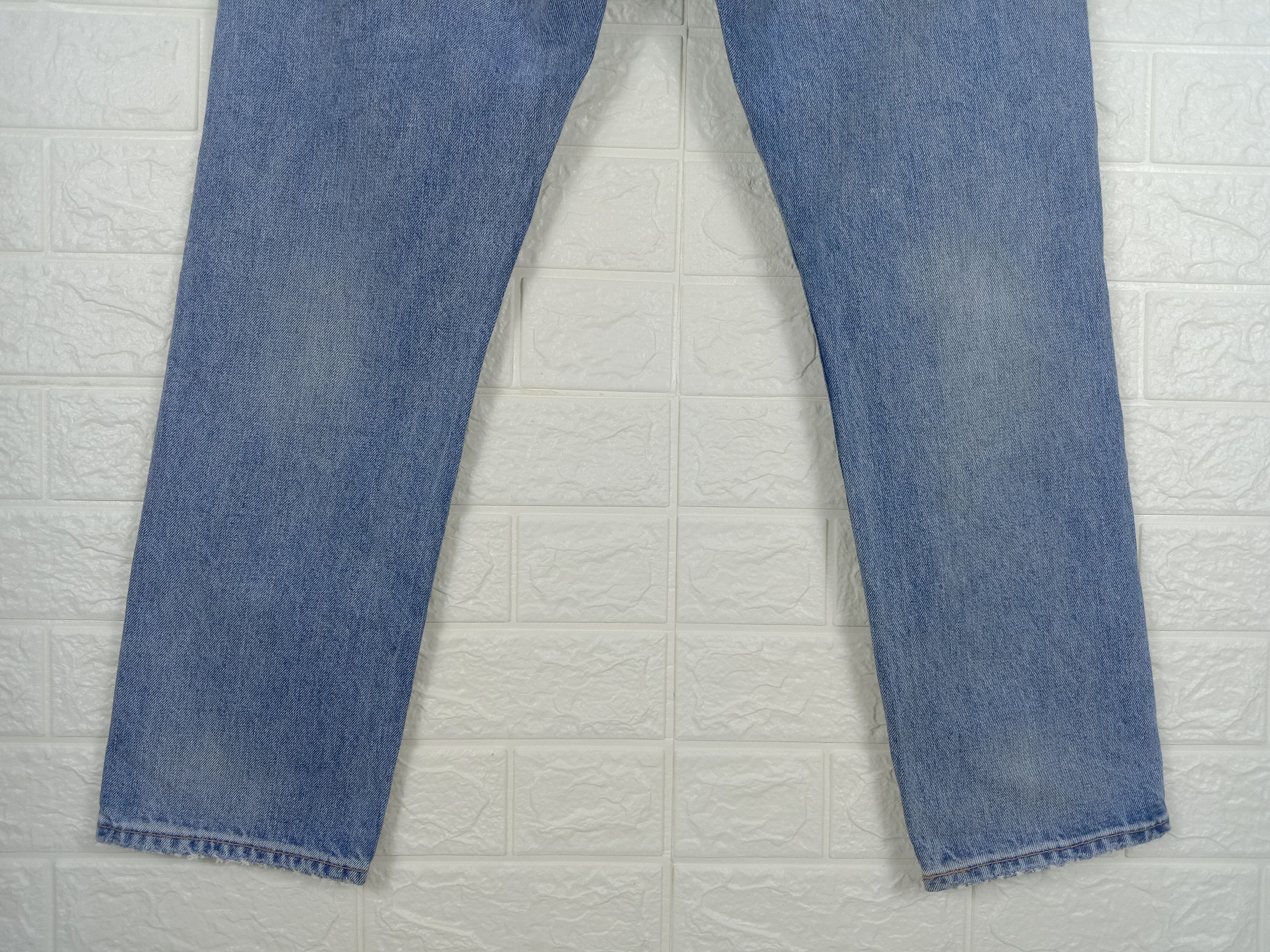 Levi's Vintage Levi's 505 Orange Tab Jeans Light Wash Ripped Denim Size US 30 / EU 46 - 8 Thumbnail