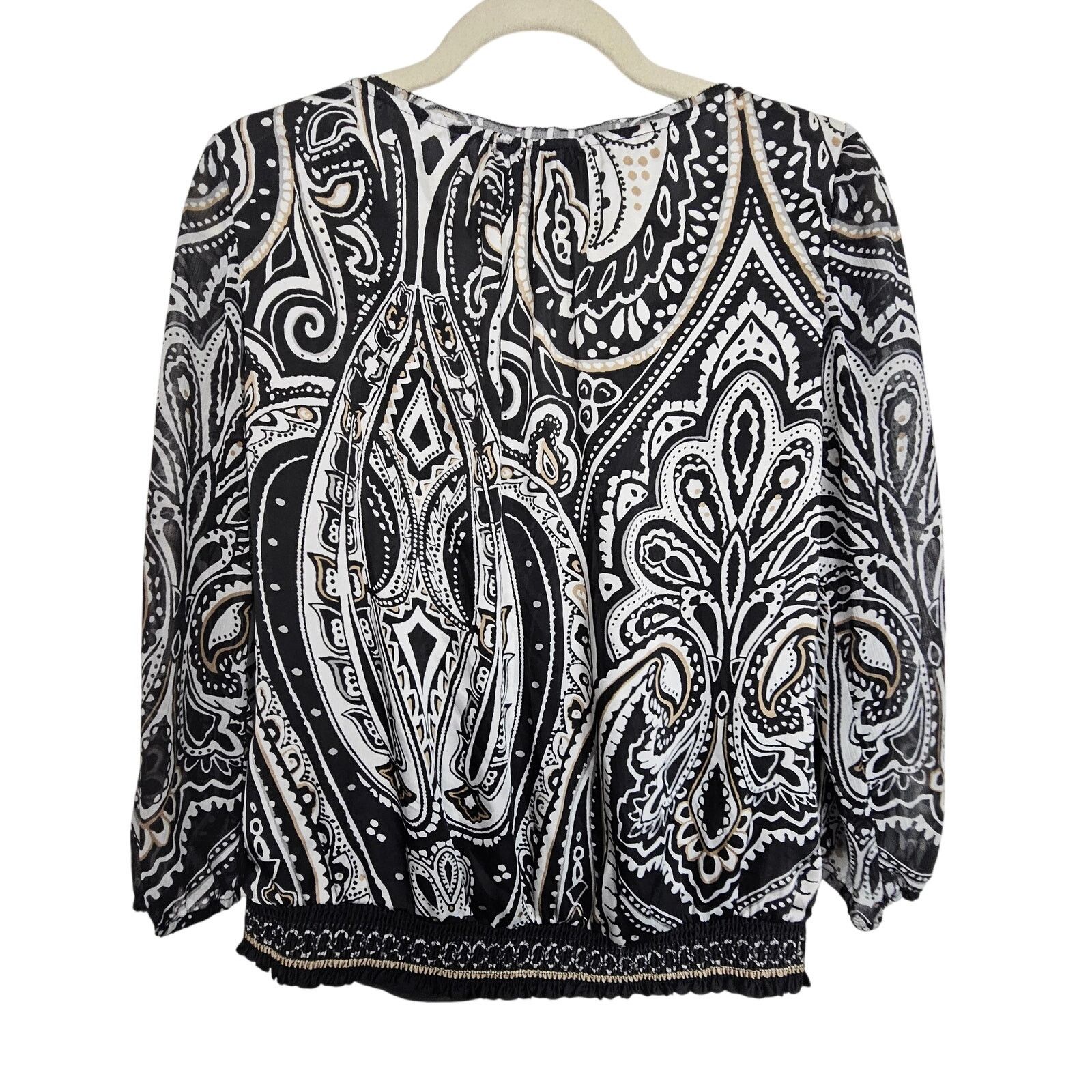 White House Black Market White House Black Market Geometric Print Top 10 Career Corp Size L / US 10 / IT 46 - 9 Thumbnail