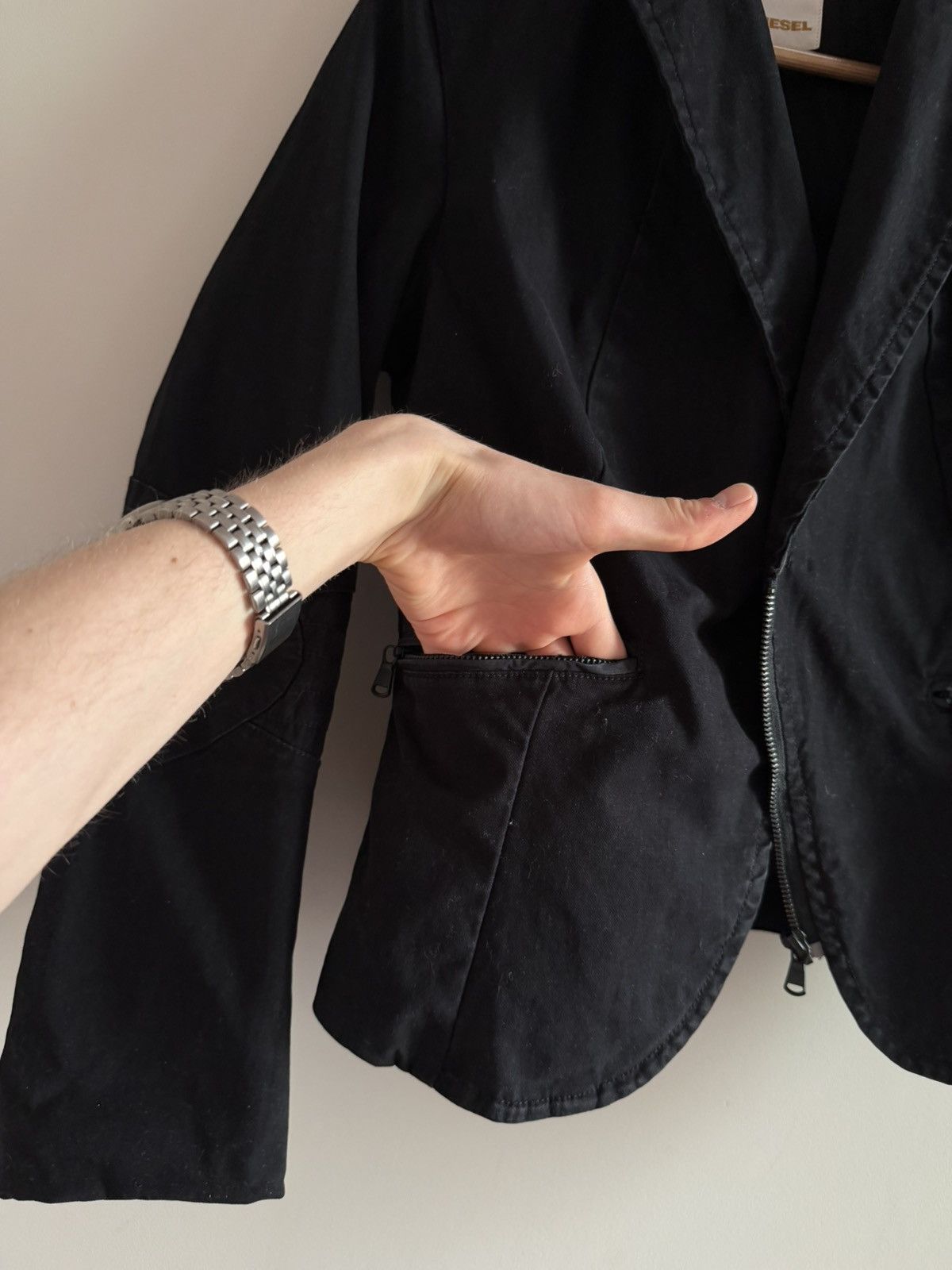 Diesel Diesel Black Fitted Blazer Zip Detail Size M / US 6-8 / IT 42-44 - 6 Thumbnail