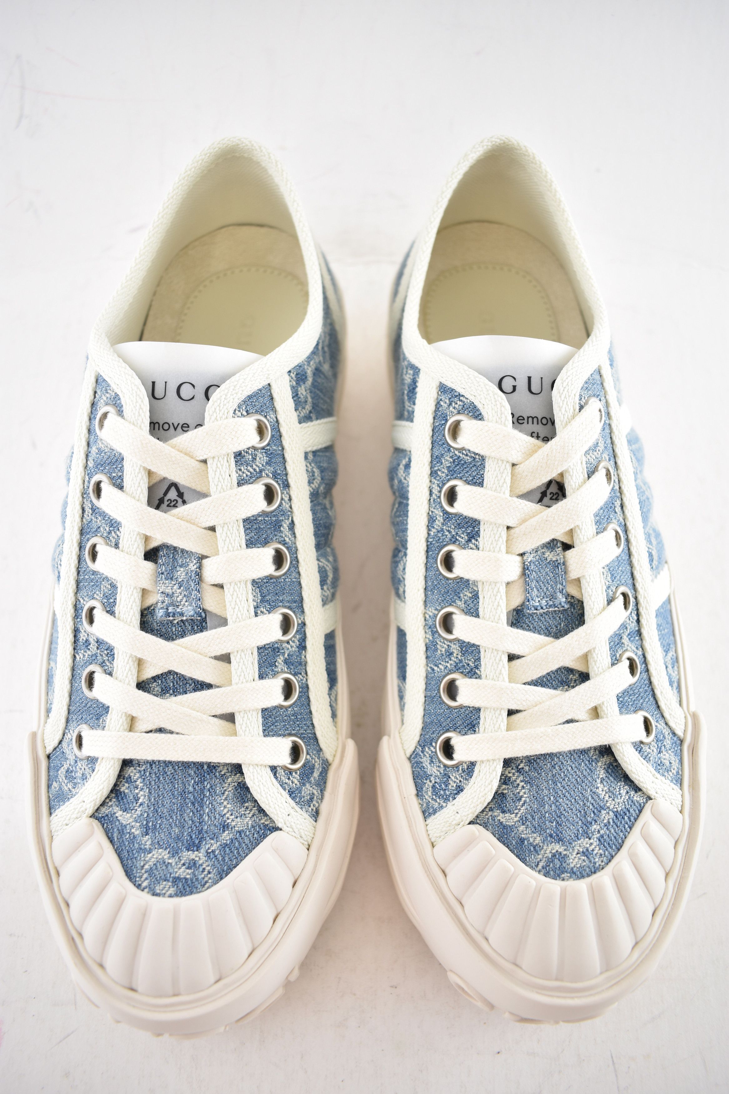 Gucci Gucci Chunky Monogram GG Logo Denim Platform Sneakers 36.5 Size US 6.5 / IT 36.5 - 9 Thumbnail