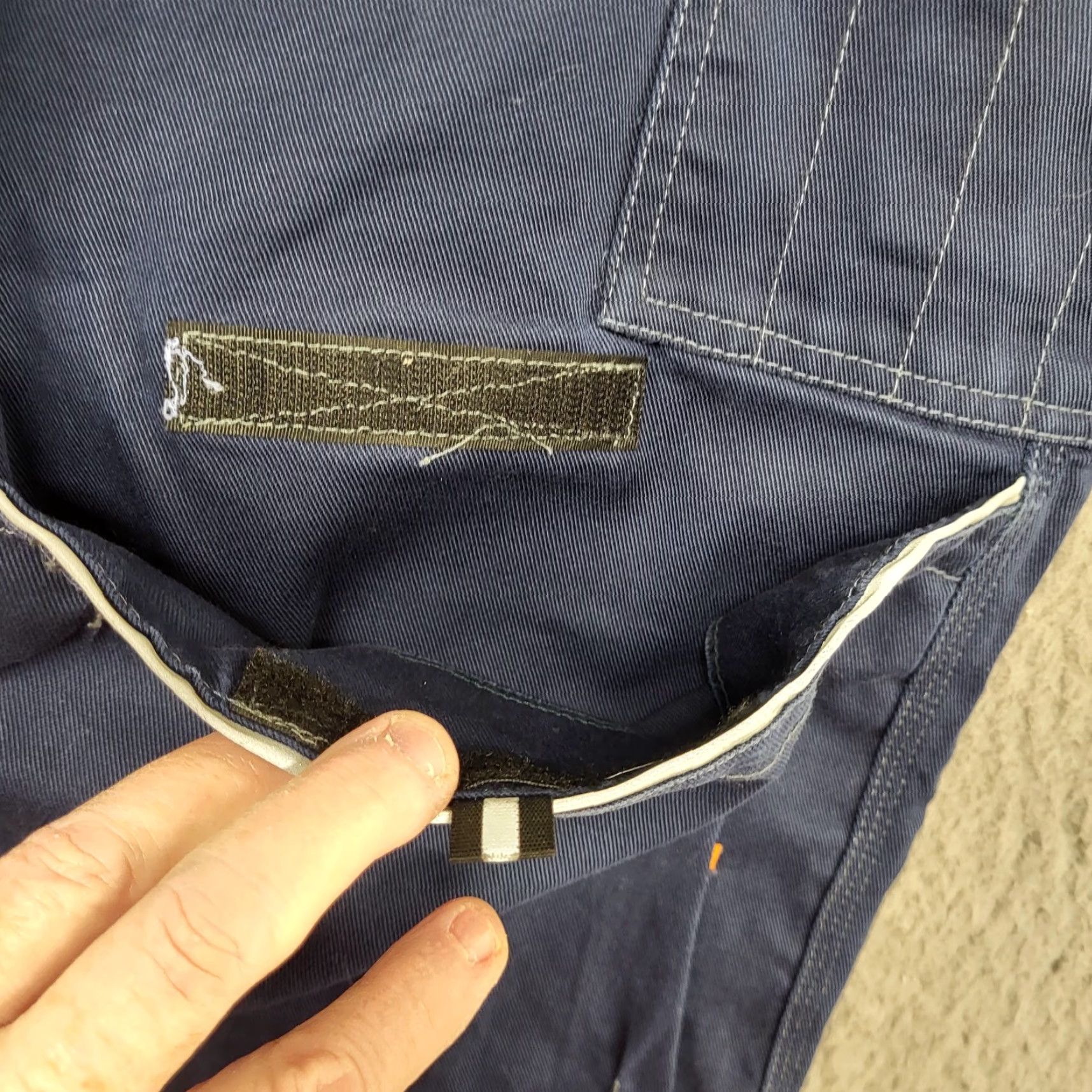 Vintage Kontra FR Pants Men's 36x32 Navy Blue Canvas Cargo Pocket Utility Jeans Workwear Straight Leg Pants Mens Regular Size 36 Navy blue Kontra FR Size US 36 / EU 52 - 4 Thumbnail