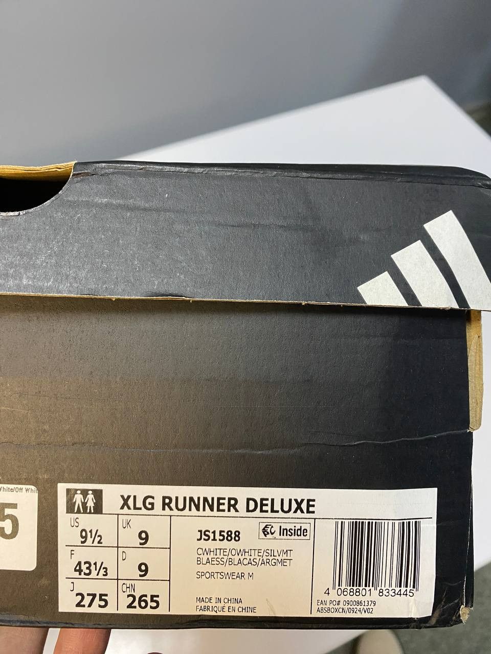 Adidas XLG Runner Deluxe Sail Grey/Core White/Off White Size US 9.5 / EU 42-43 - 9 Thumbnail