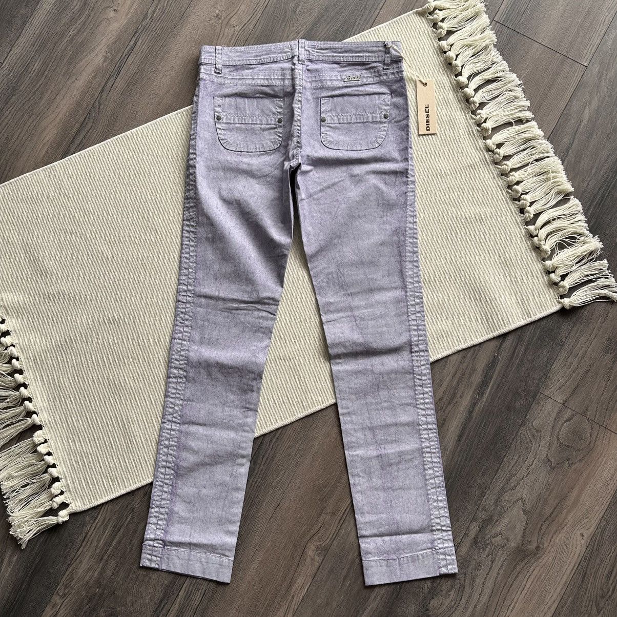 Diesel DIESEL Grey with Purple Slim Straight Fit Pants Size 25" / US 0 / IT 36 - 6 Thumbnail