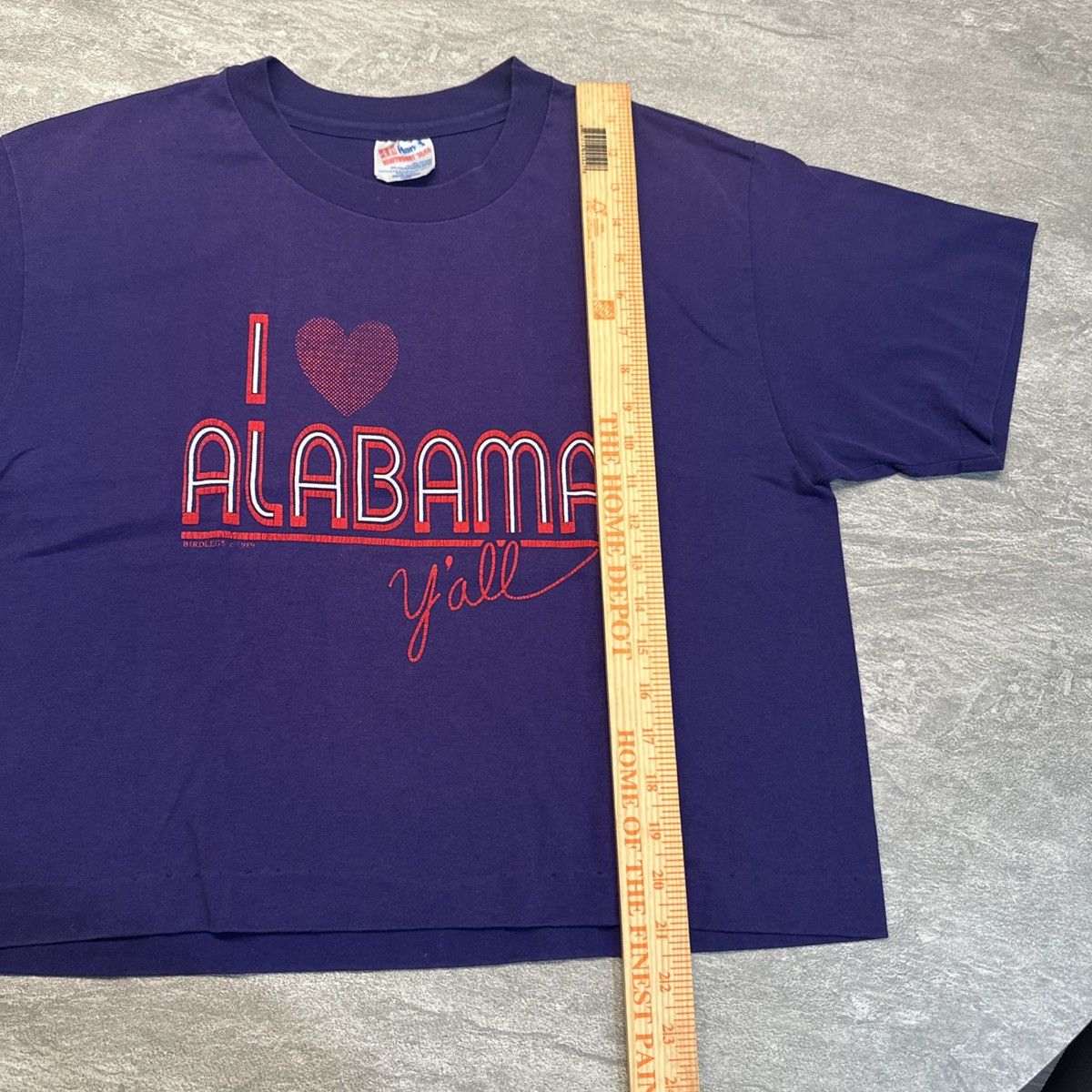 Vintage Vintage 80s Women’s Alabama Love Heart Crop Cutoff Shirt Size XL / US 12-14 / IT 48-50 - 7 Thumbnail