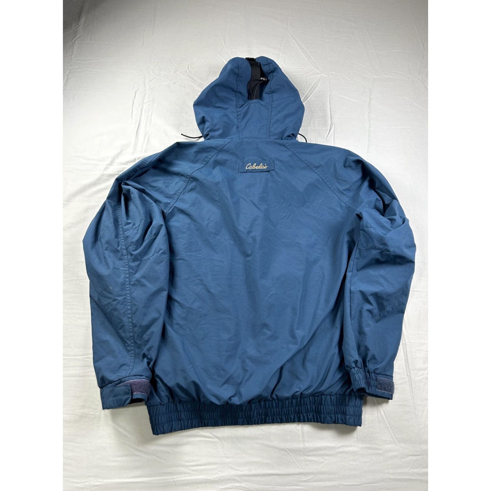 Vintage Cabela's Jacket Mens Small Blue Hooded Fleece Lined Windbreaker Outdoor Bomber Size US S / EU 44-46 / 1 - 2 Thumbnail