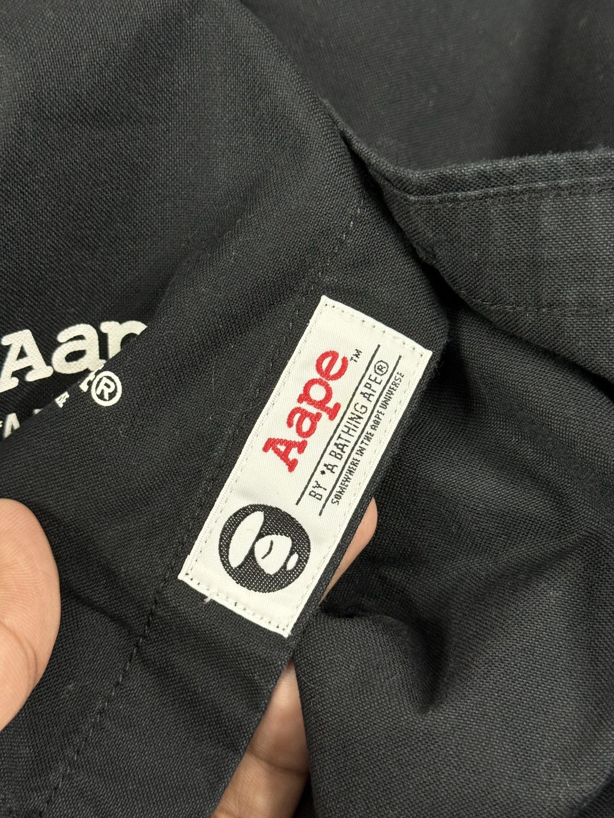Aape × Bape A Bathing Ape black button up long sleeve shirt Size US M / EU 48-50 / 2 - 11 Thumbnail