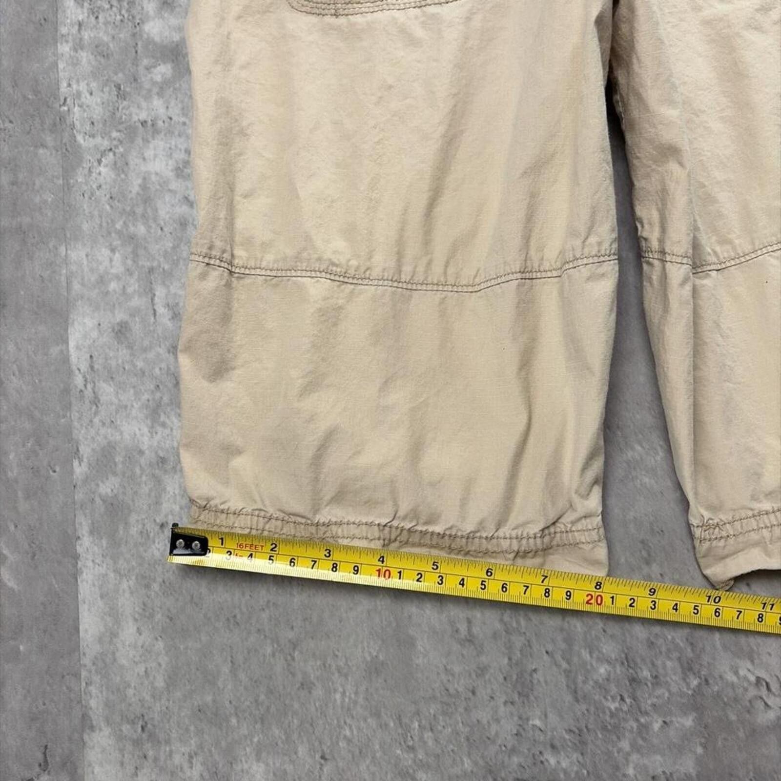 American Eagle Outfitters Y2K Beige American Eagle Grunge Gothic Capri Shorts Size 27" / US 4 / IT 40 - 8 Thumbnail