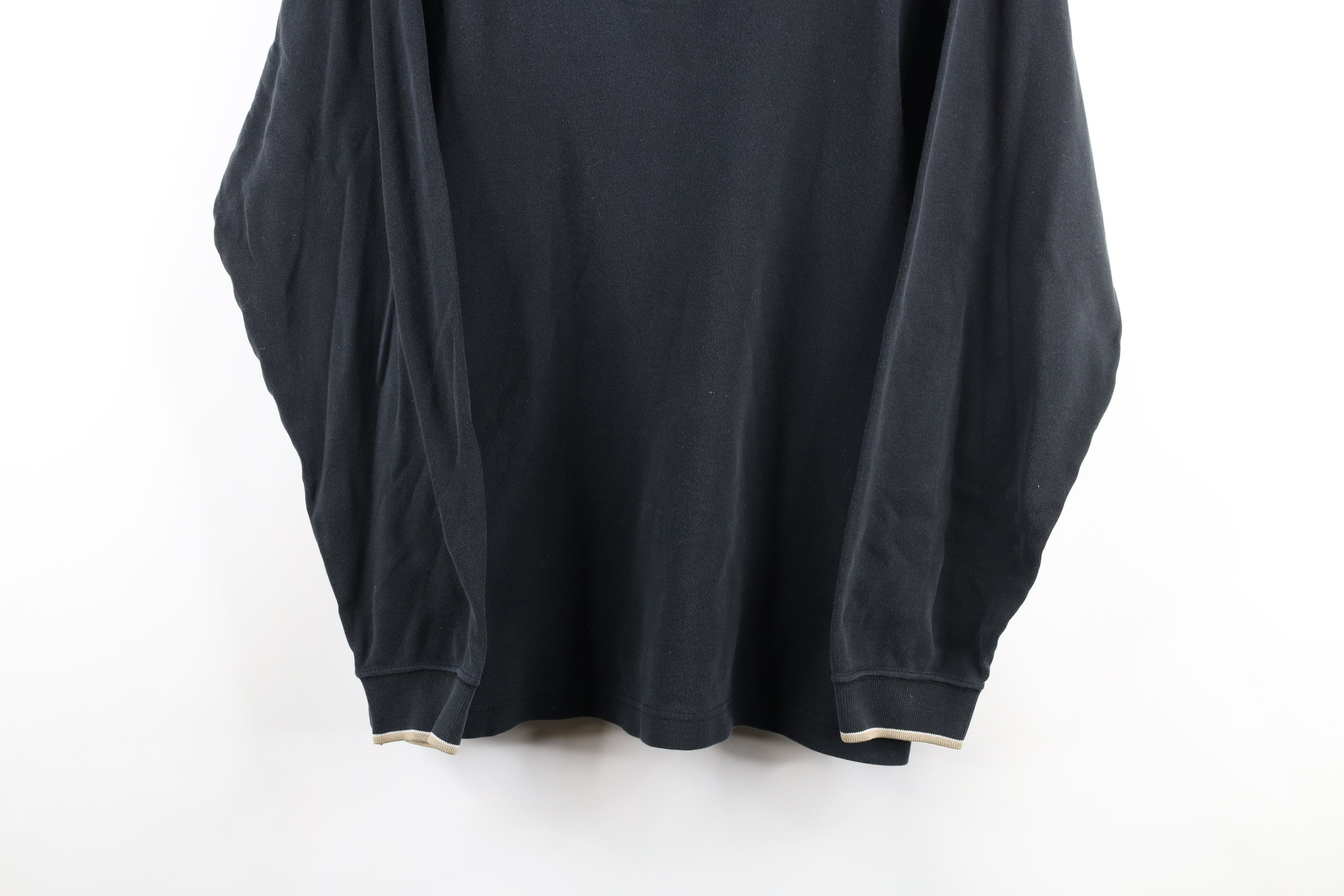 Vintage Vintage 90s Streetwear Long Sleeve Polo Shirt Black Cotton Size US M / EU 48-50 / 2 - 3 Thumbnail