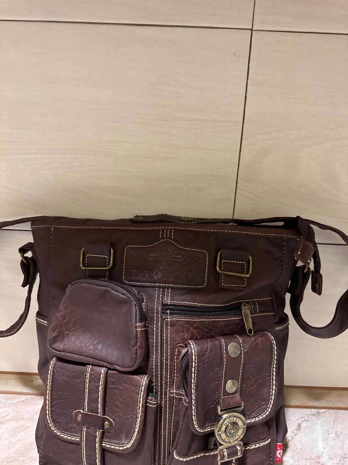 Diesel Y2K Diesel Bag Faux Leather Patchwork Techwear Utility Bag Size ONE SIZE - 4 Thumbnail