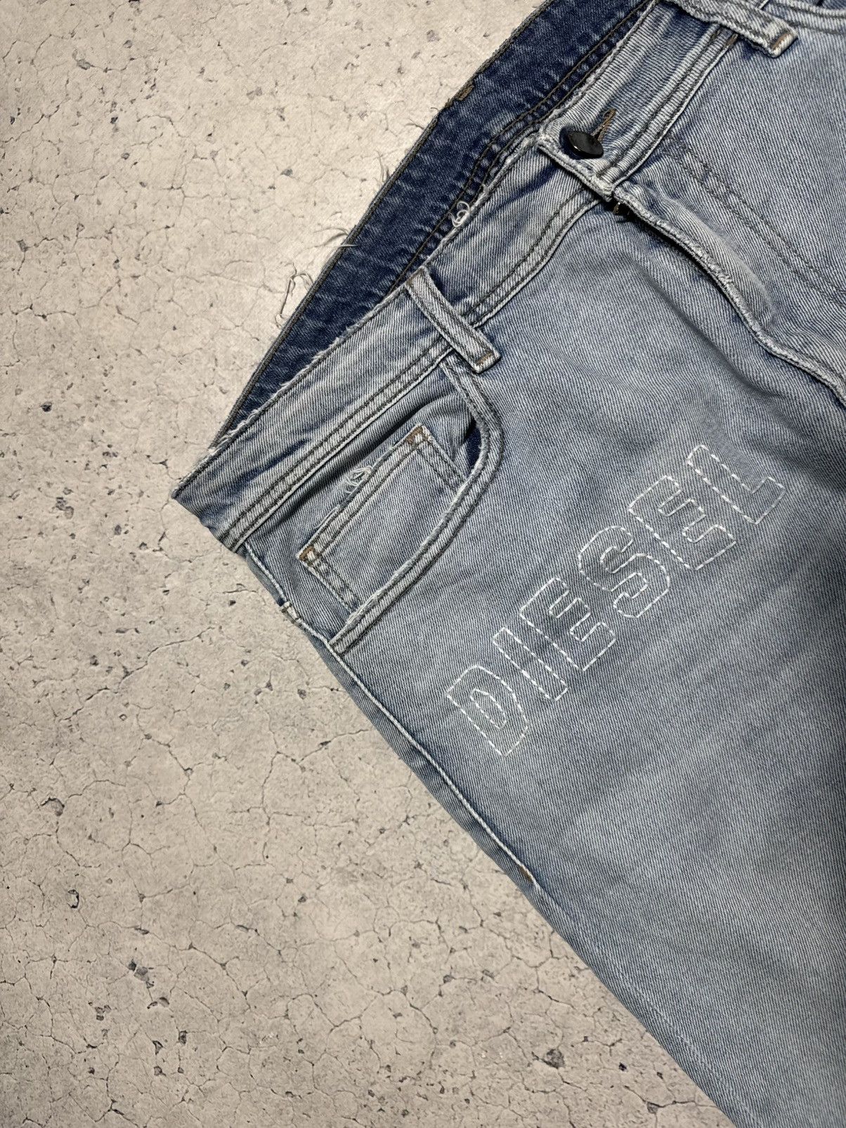 Diesel Diesel Big Logo Denim Jeans Light Blue Size US 34 / EU 50 - 5 Thumbnail