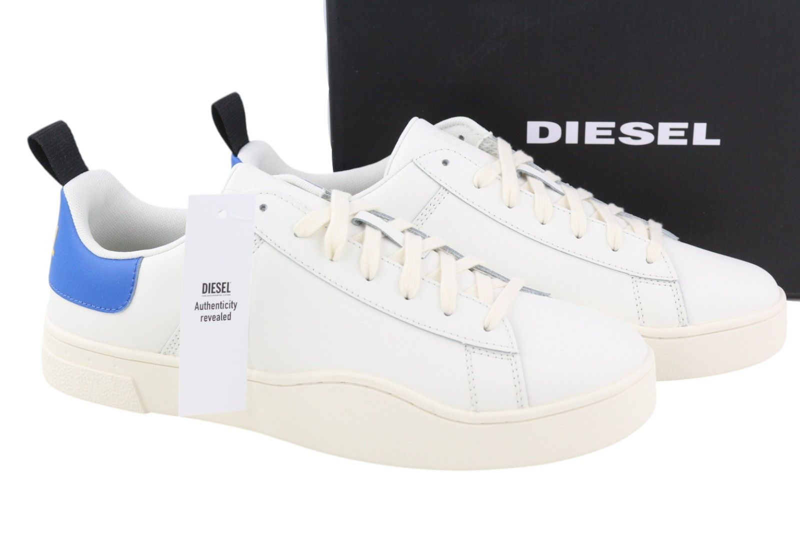Diesel S-Clever Low Lace Eu45 White Cow Leather 41522 Shoes, Men's (Size 12)