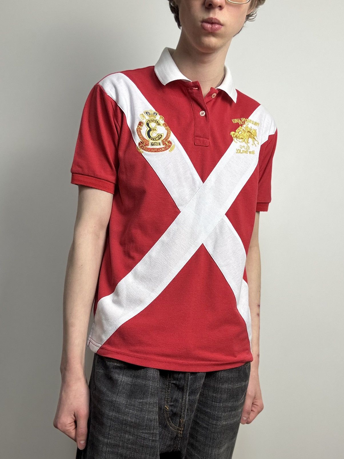 Polo Ralph Lauren Polo Ralph Lauren Polo shirt “333” Big Logo Streetwear Y2K Size US L / EU 52-54 / 3 - 1 Thumbnail