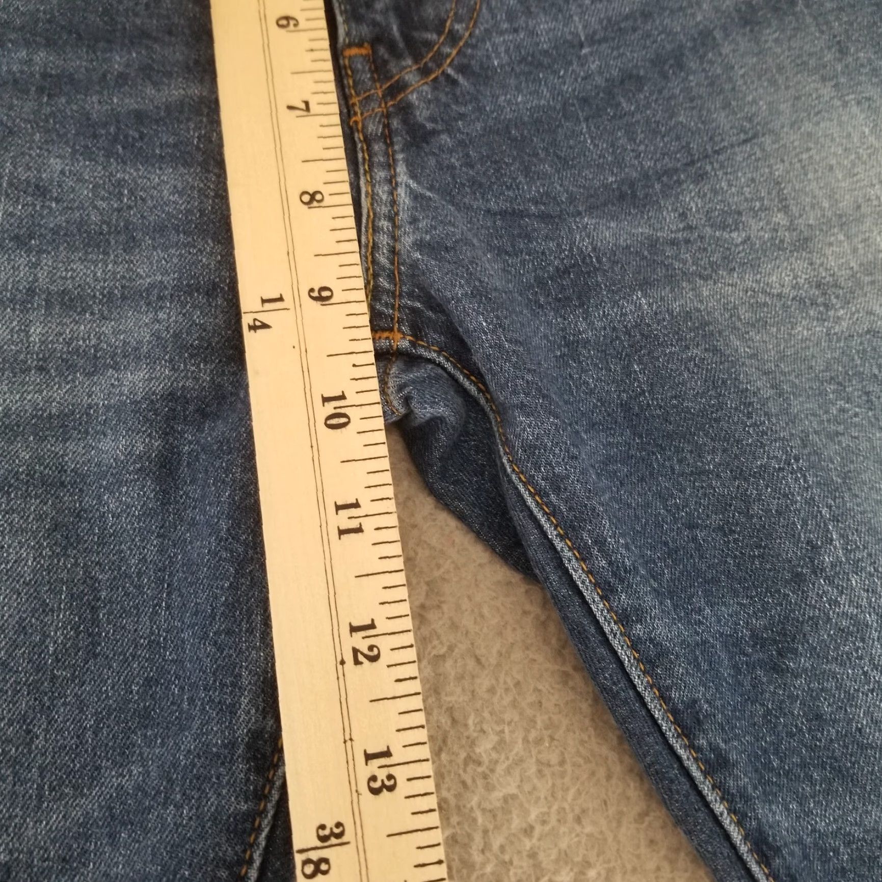 Levi's Levi's 512 Jeans Mens 29x30 Blue Straight Leg Cotton Premium Denim Stretch Regular 5-Pocket Design Belt Loops Zipper Button Size US 29 - 3 Thumbnail