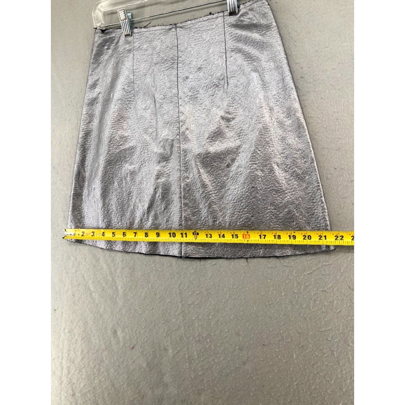 Sam Edelman Sam Edelman Skirt Women 4 A-Line Stretch Silver Cotton Blend Short High Rise Vintage No Size 27" / US 4 / IT 40 - 3 Thumbnail