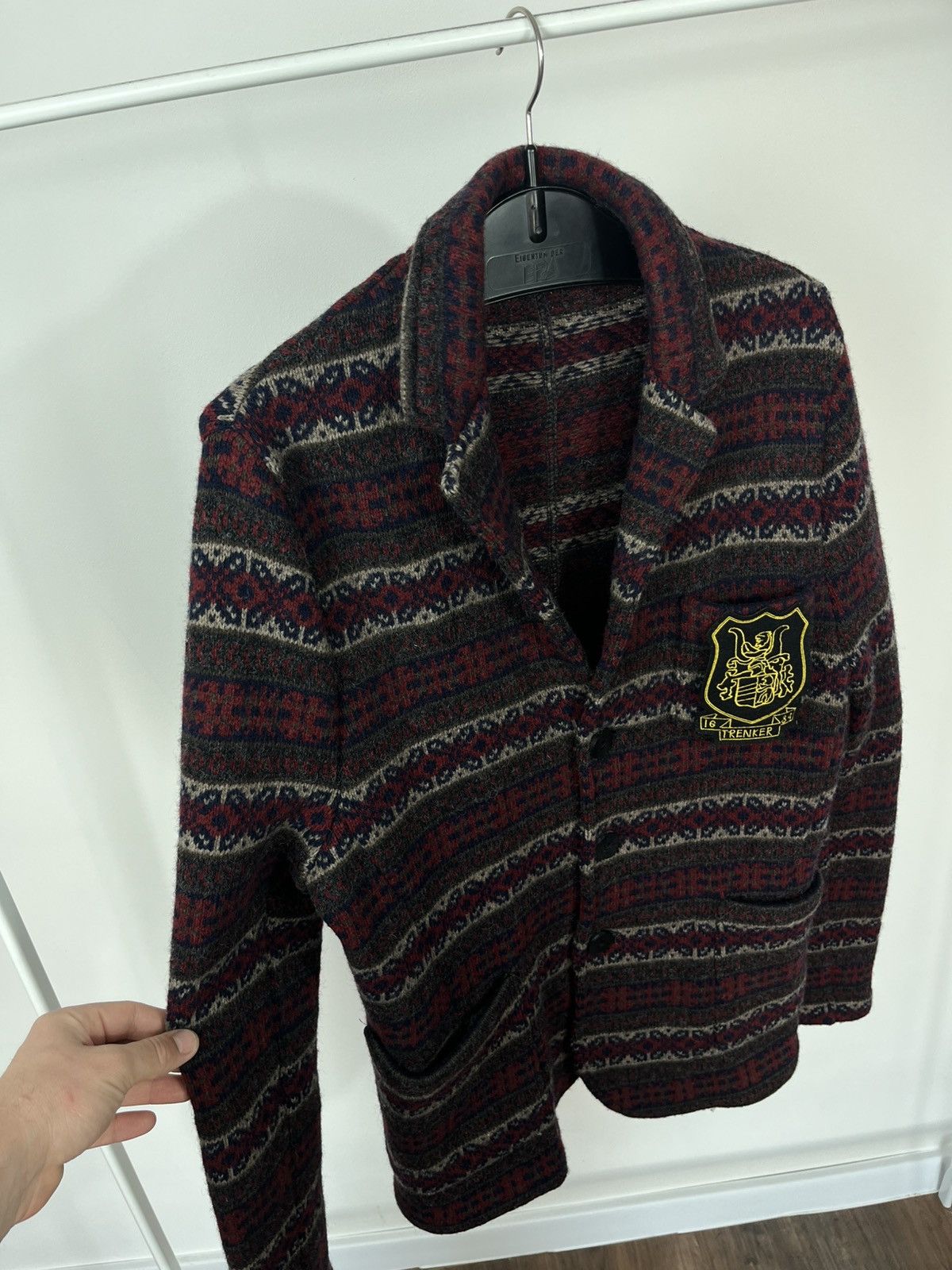 Other Luis Trenker Cardigan Wool Pattern Knit Men Size S Jacket Size US S / EU 44-46 / 1 - 5 Thumbnail