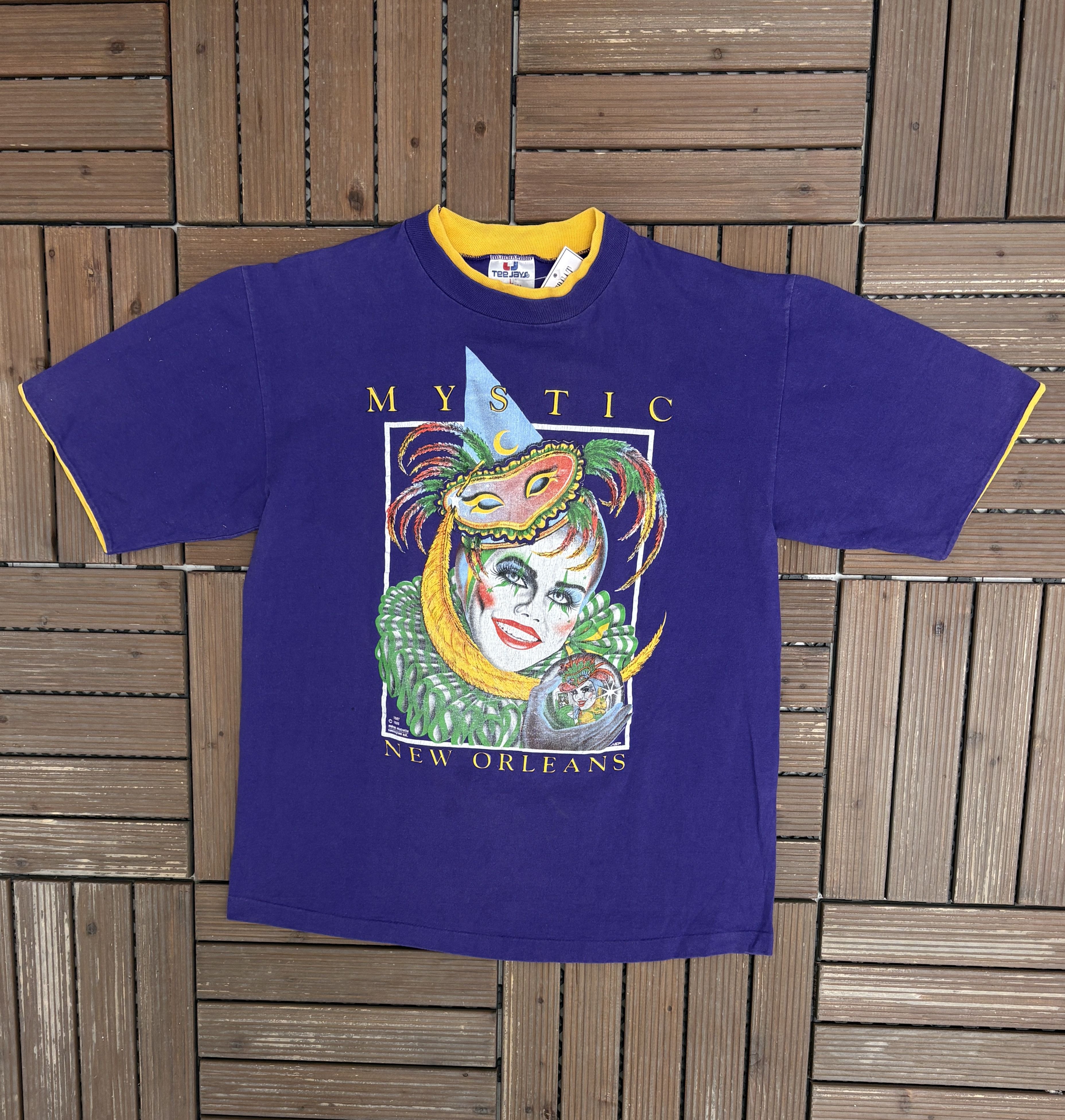 Vintage New Orleans Mystic Vintage Purple Layered T-Shirt Tee Size US L / EU 52-54 / 3 - 1 Thumbnail
