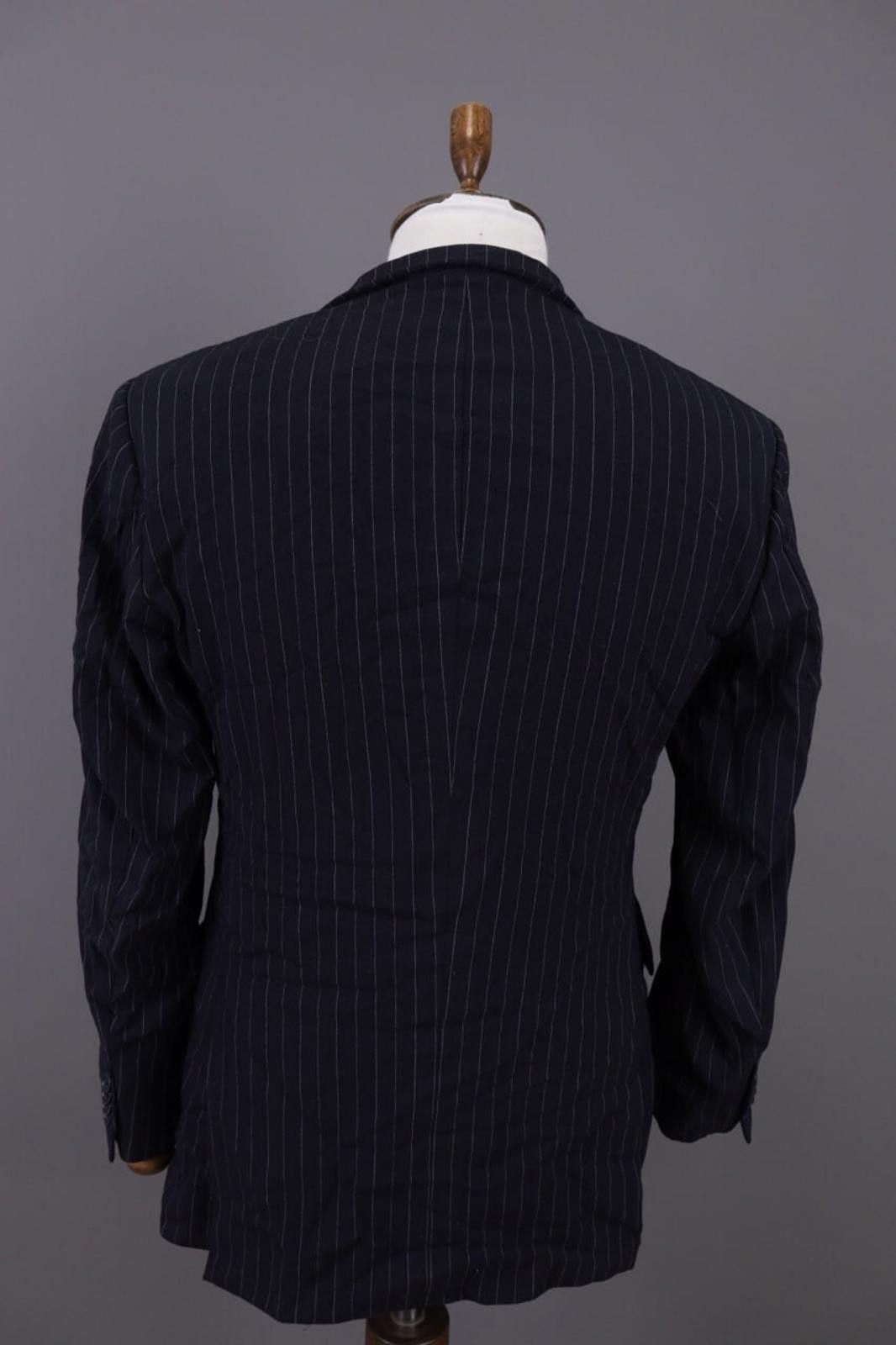 Designer Boggi Milano Black Stripe Wool Sport Coat Size EU 46 US 36 M Size 40R - 12 Thumbnail