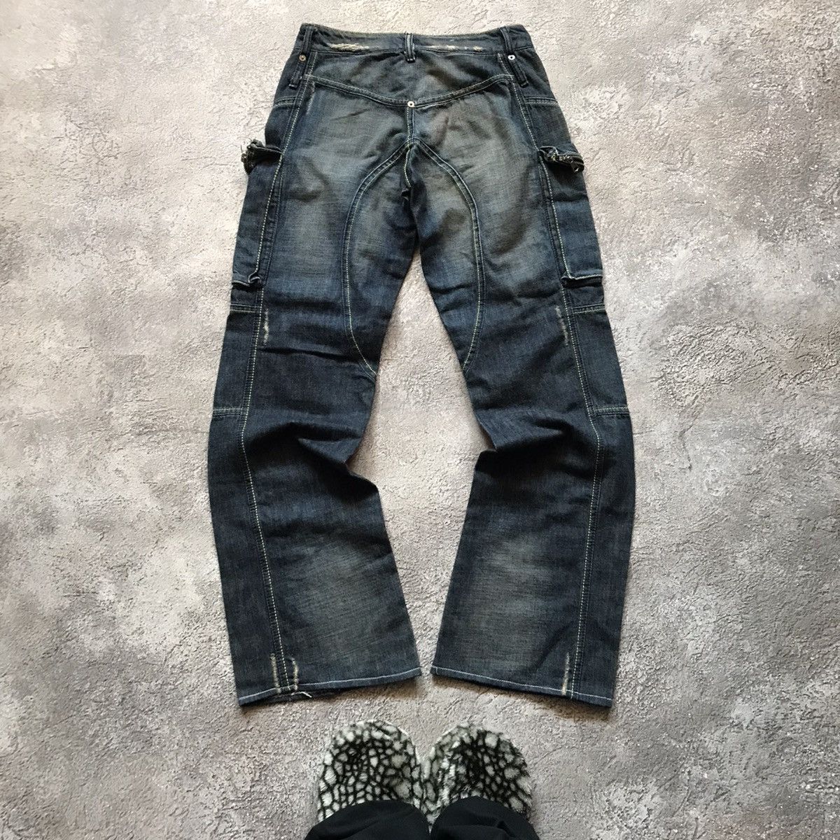 Vintage Vintage 90s Y2K Distressed Baggy Wide Leg Jeans Grunge 30 Size US 30 / EU 46 - 6 Thumbnail