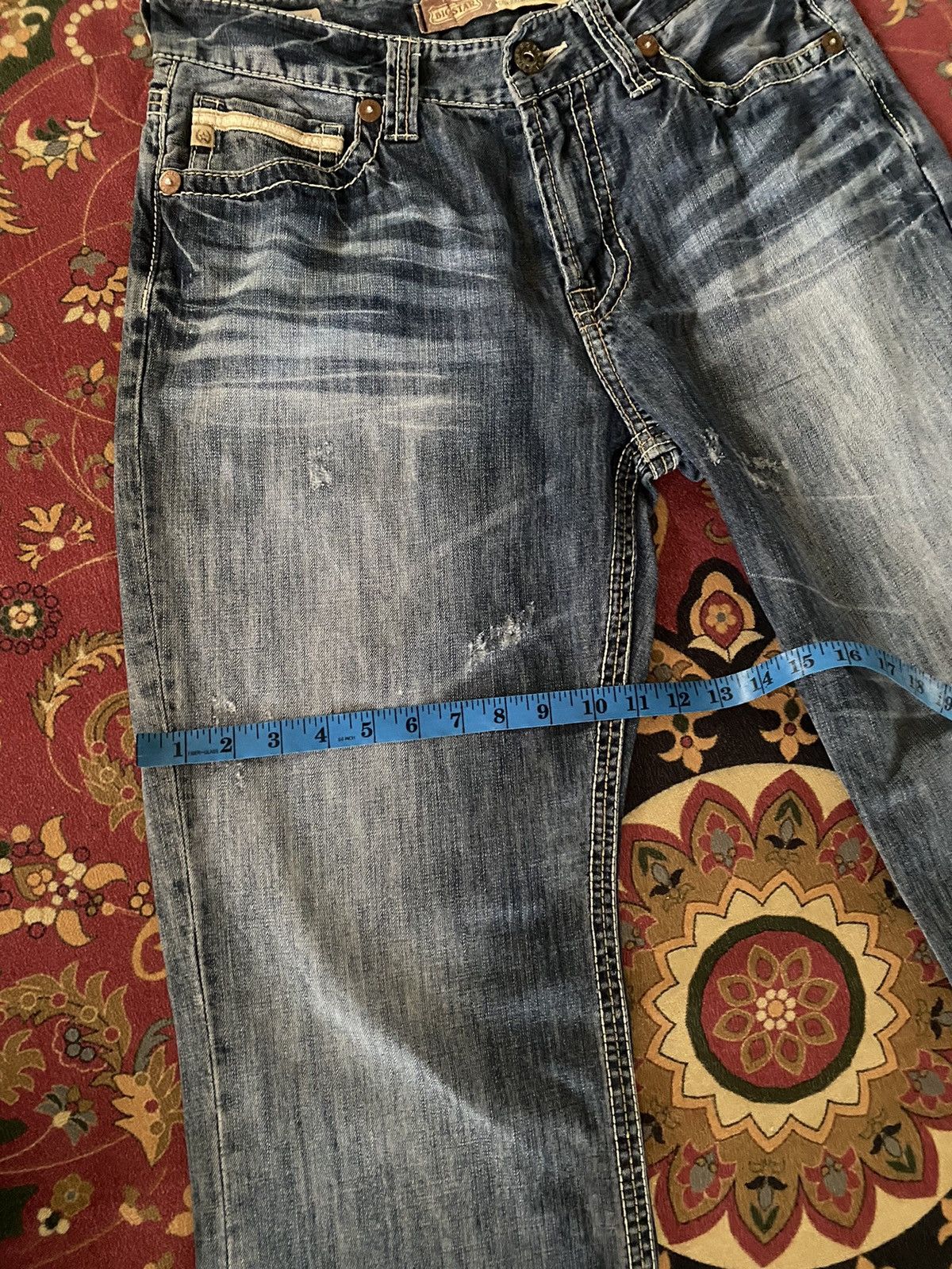 Affliction × Big Star × Vintage Vintage Big Star Distressed Bootcut Denim Size US 33 - 18 Thumbnail