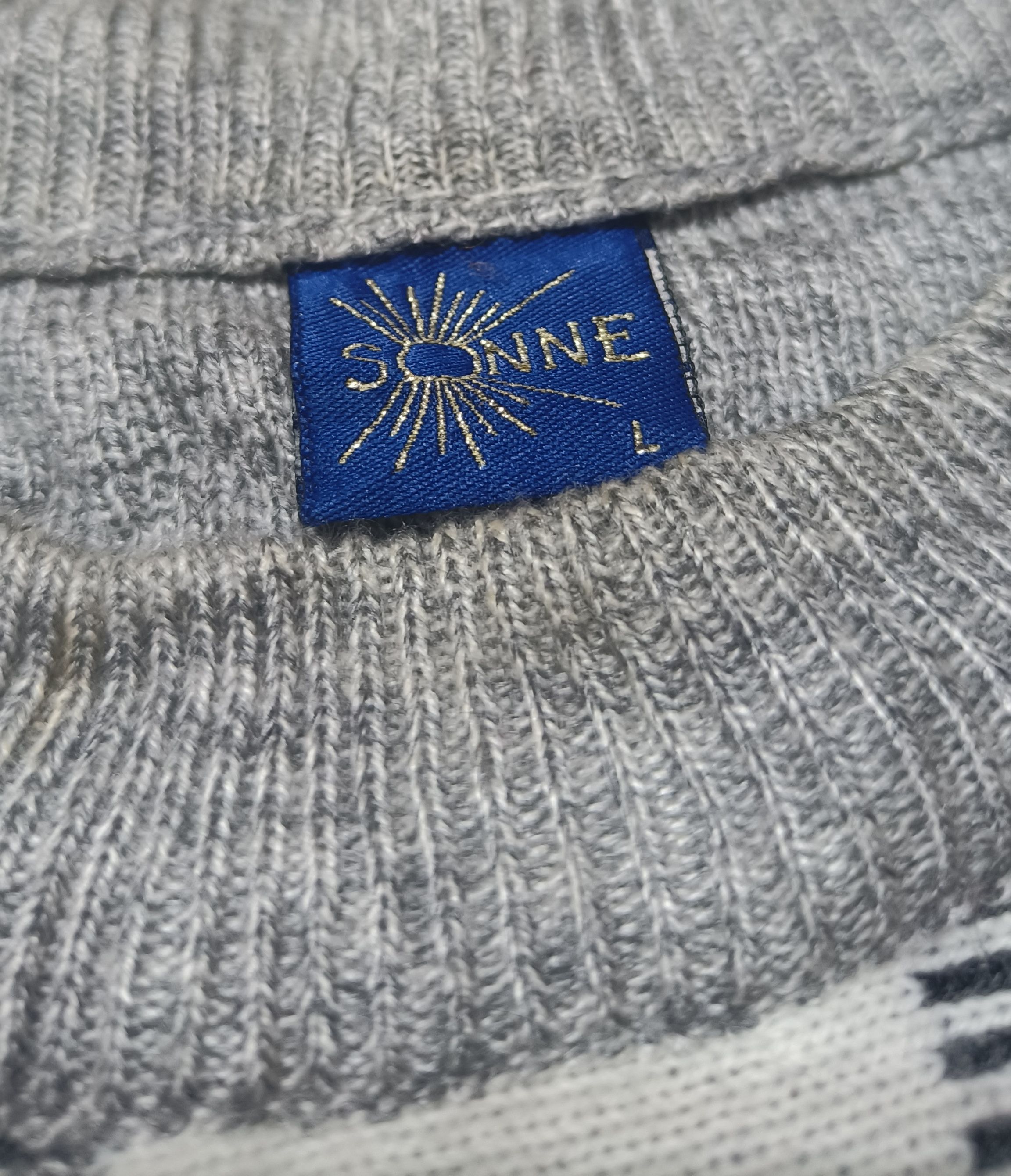 Other Vintage 90s SONNE Ethnic Striped Motifs Pattern Knit Sweater Size US L / EU 52-54 / 3 - 7 Thumbnail