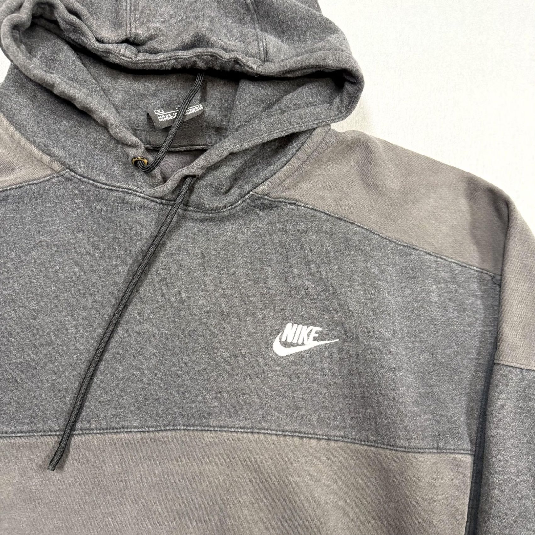Nike Nike Hoodie Mens LT Large Tall Gray Fleece Pullover Logo Colorblock Sweatshirt Size US L / EU 52-54 / 3 - 3 Thumbnail