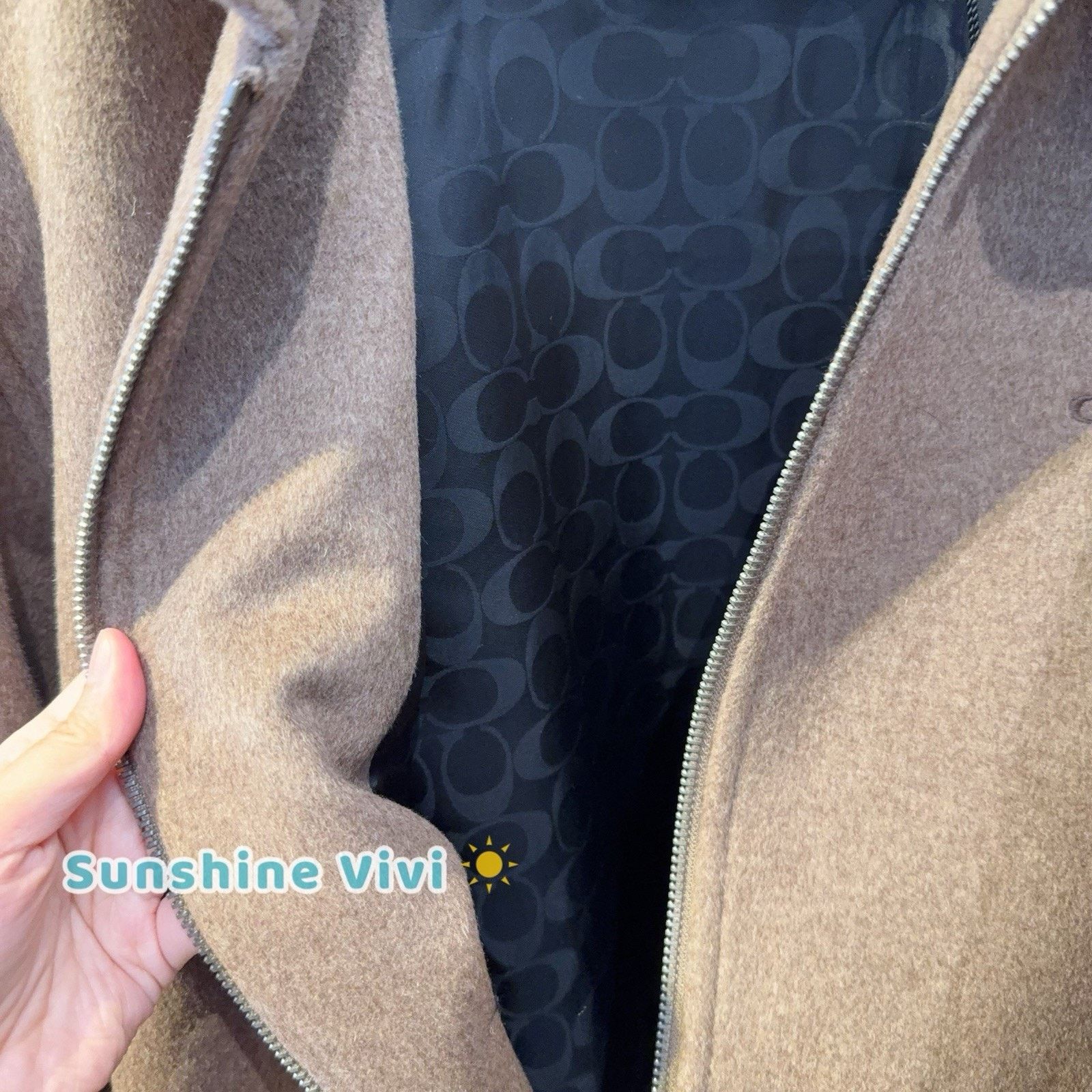 Coach NWT Coach Women Zip Front Wool Jacket Teddy Bear CAA10 Large Size L / US 10 / IT 46 - 7 Thumbnail