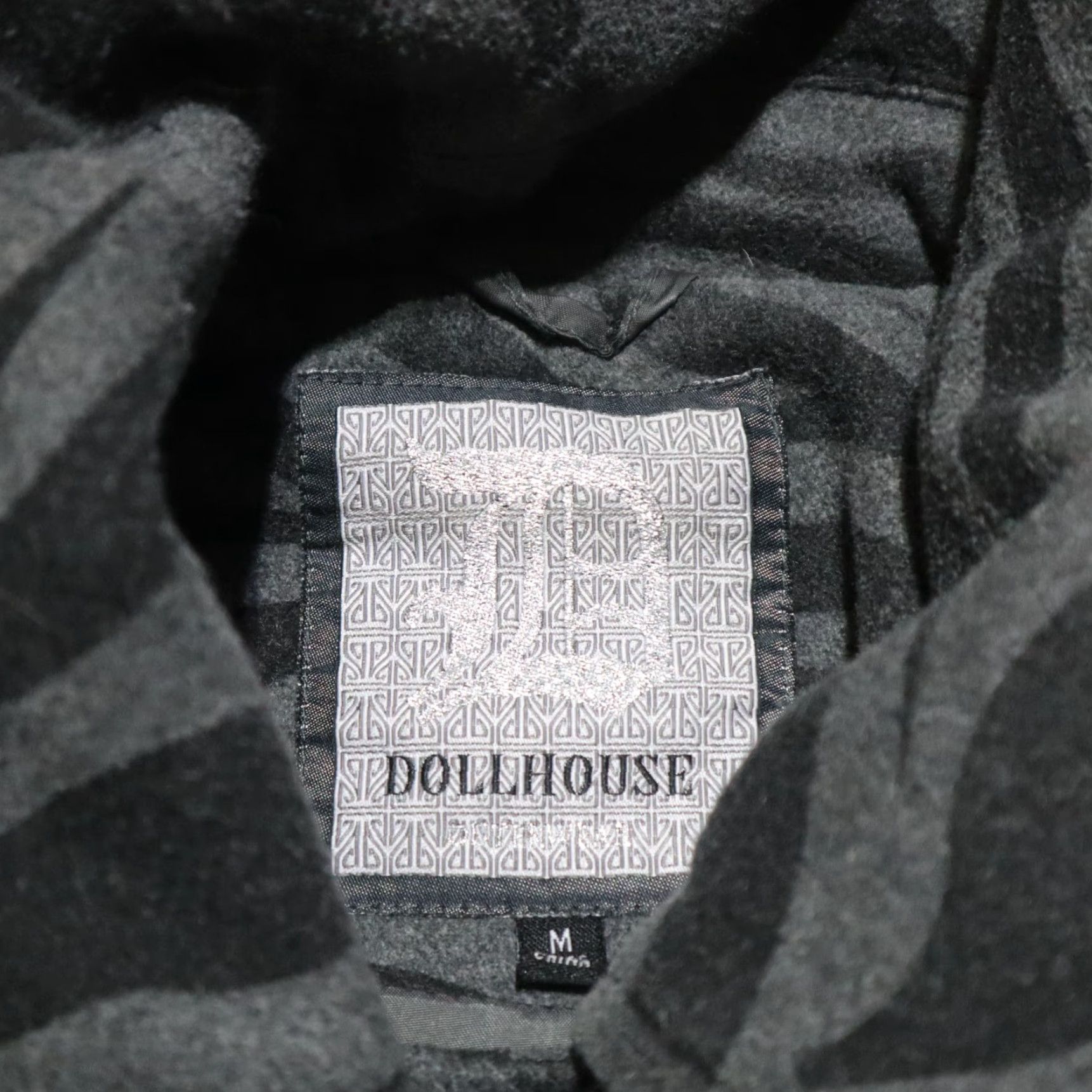 Vintage DollHouse Jacket Women Adult Gray Hooded Outerwear M Style Basic Jacket Motorcycle Theme Pockets Lightweight All Seasons Fall Winter Spring Size M / US 6-8 / IT 42-44 - 3 Thumbnail