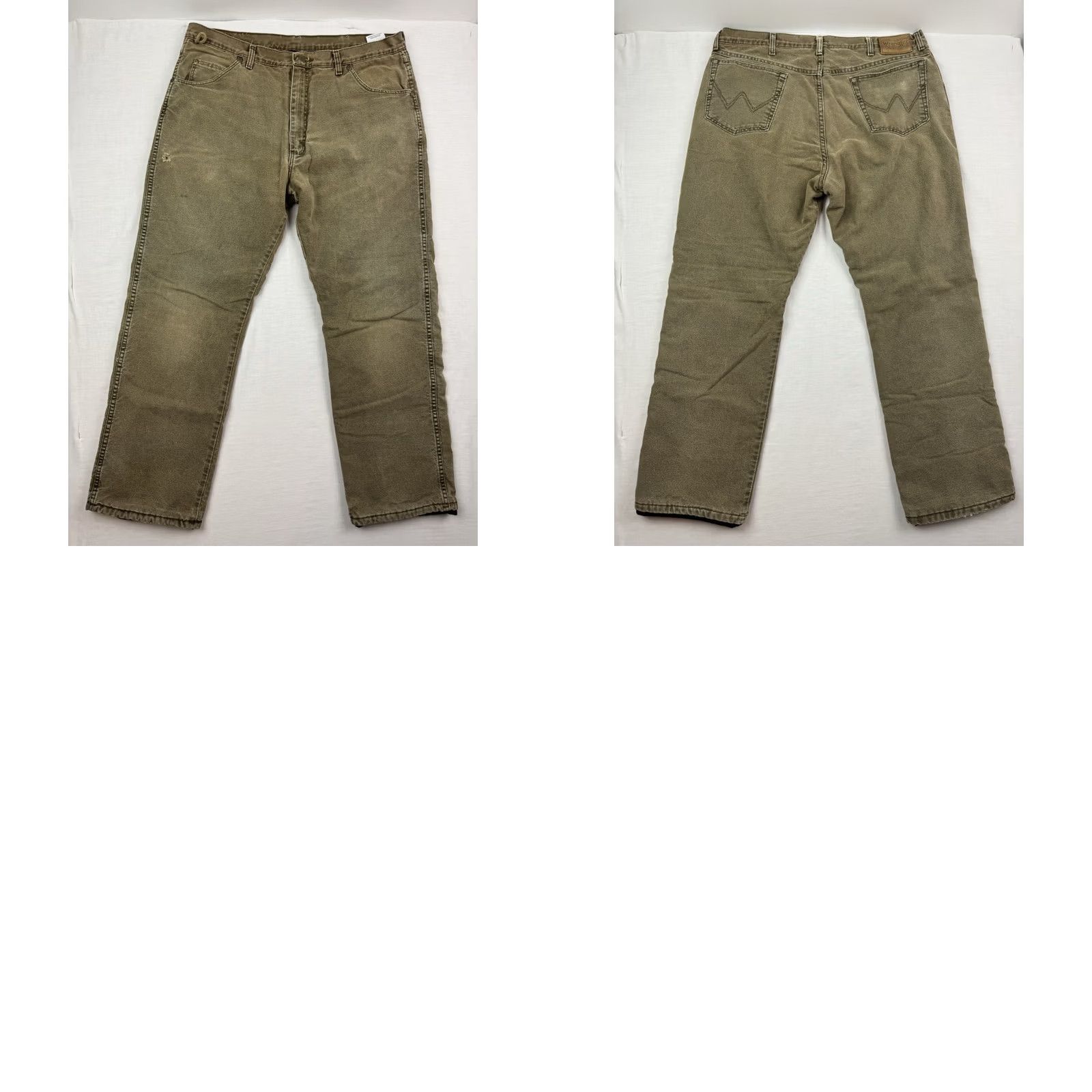 Wrangler VINTAGE Wrangler Rugged Wear Denim Jeans Adult 38x30 Brown Lined 90s Y2K USA Outdoor Men's Regular Straight Jeans Shirt Size US 38 / EU 54 - 10 Thumbnail
