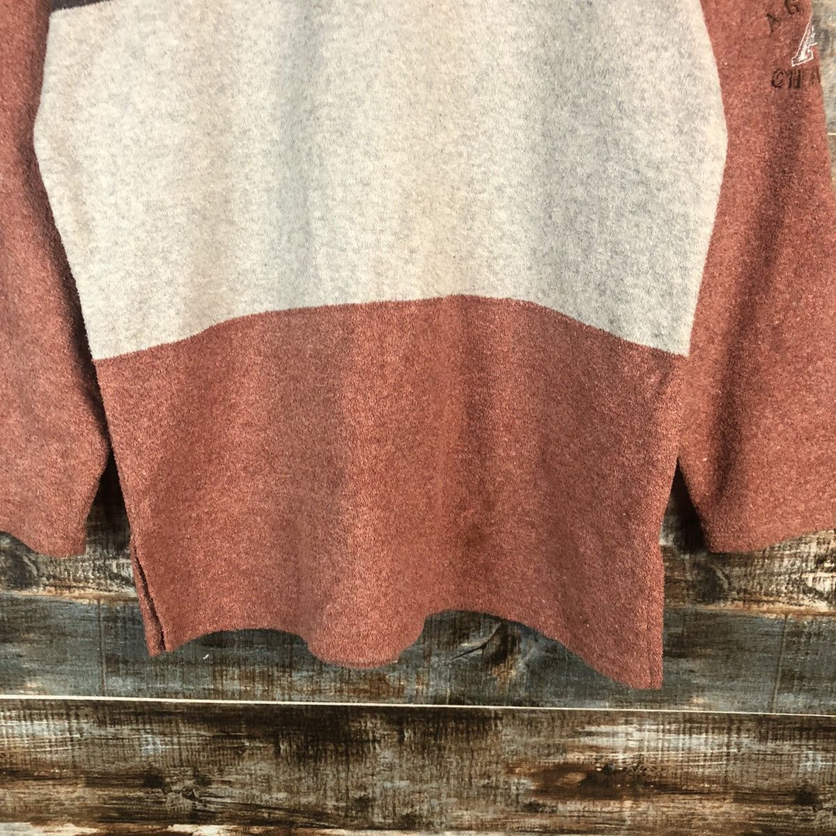 Homespun Knitwear × Japanese Brand × OVER THE STRiPES Messange Board Stripe Browm Knitwear #A2268 Size M / US 6-8 / IT 42-44 - 6 Thumbnail
