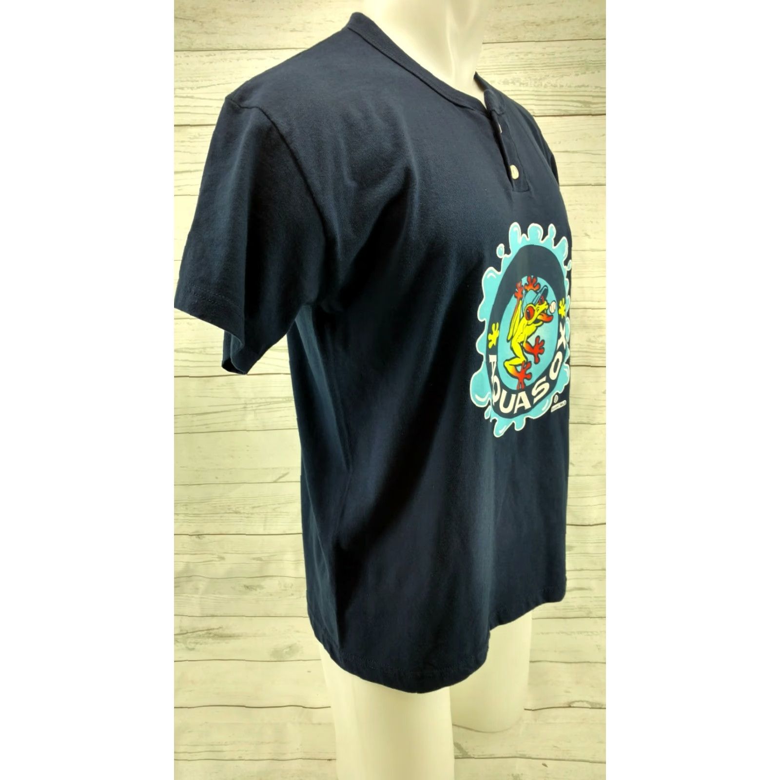 Vintage Russell Men's M Cotton Aquasox Athletic T-Shirt Navy Blue Shirt Athletic Mens Size US M / EU 48-50 / 2 - 4 Thumbnail