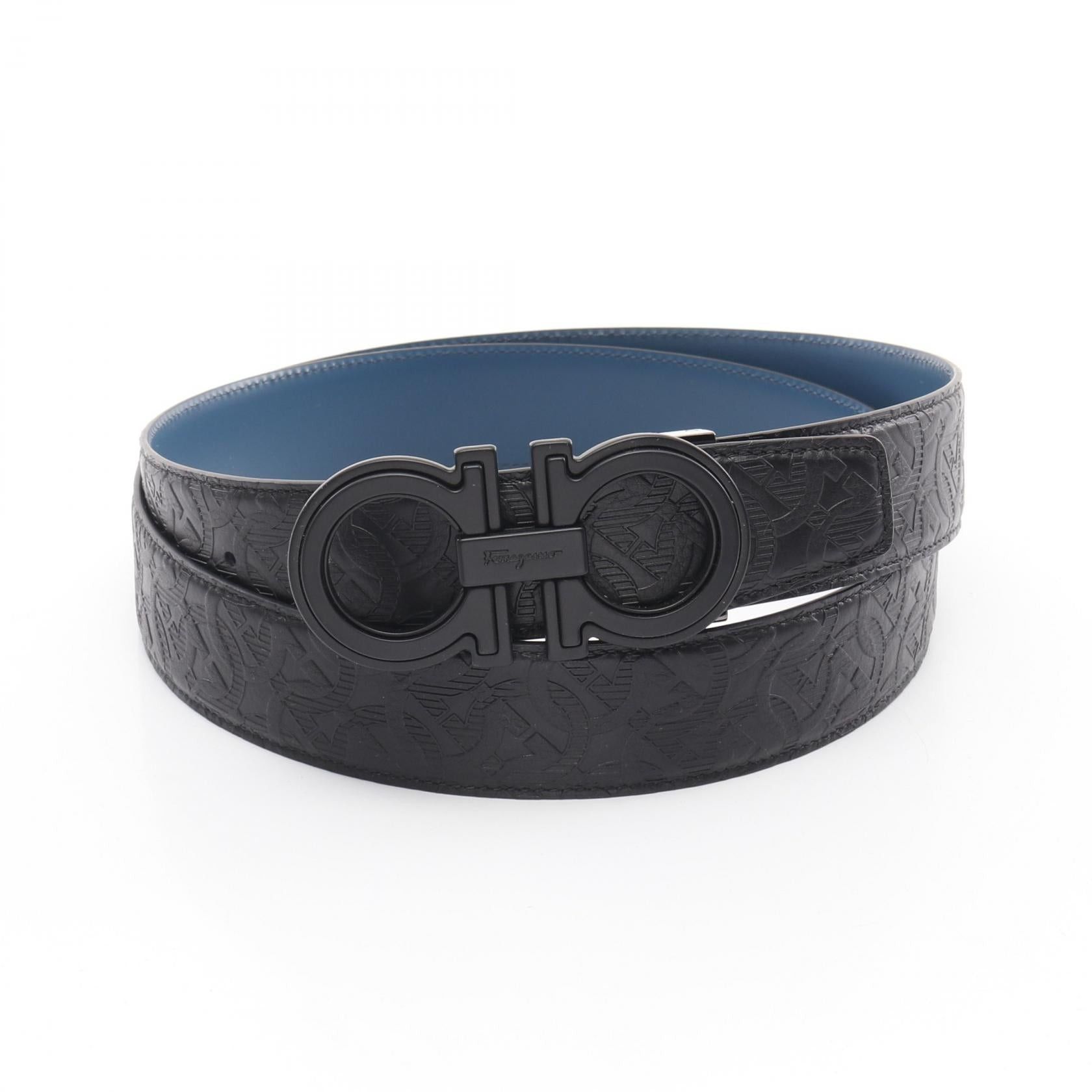 Salvatore Ferragamo Salvatore Ferragamo Gancini Belt Leather Black Size ONE SIZE - 1 Thumbnail