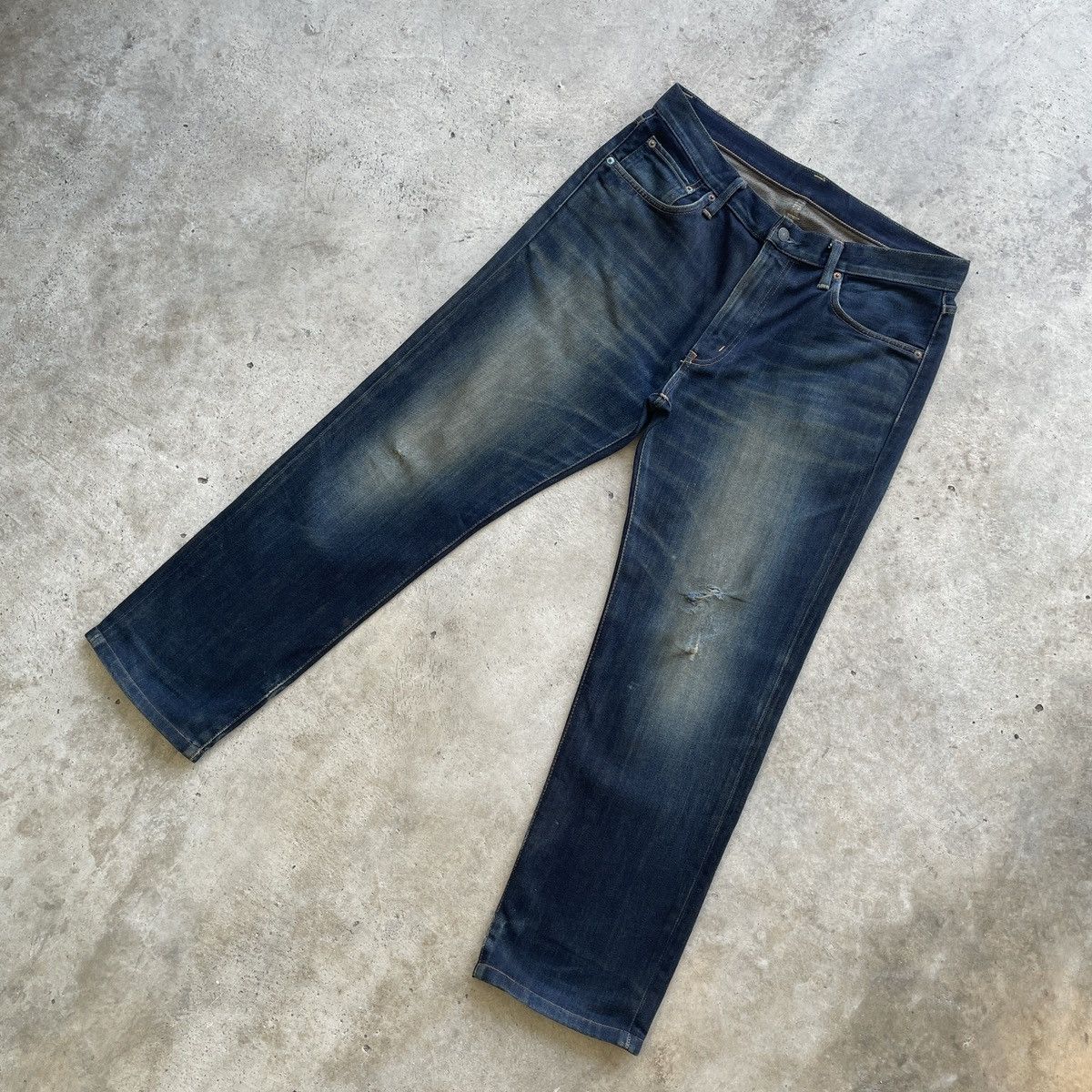 Edwin Vintage Edwin 502 Made In Japan Rusty Jeans Distressed Pants Size US 34 / EU 50 - 2 Thumbnail